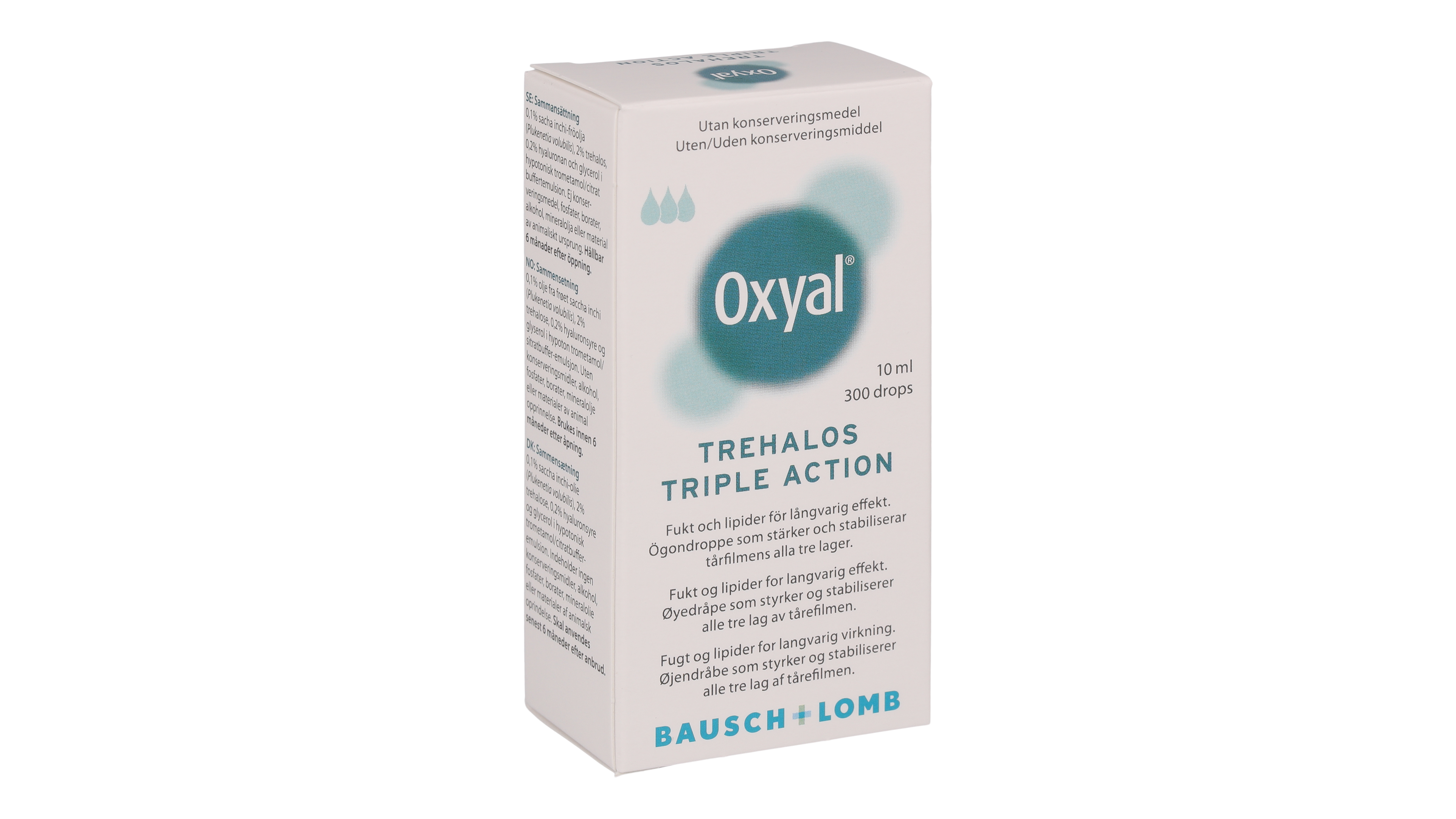 Angle_Right01 Oxyal Oxyal trehalos triple action Ögondroppar 10ml