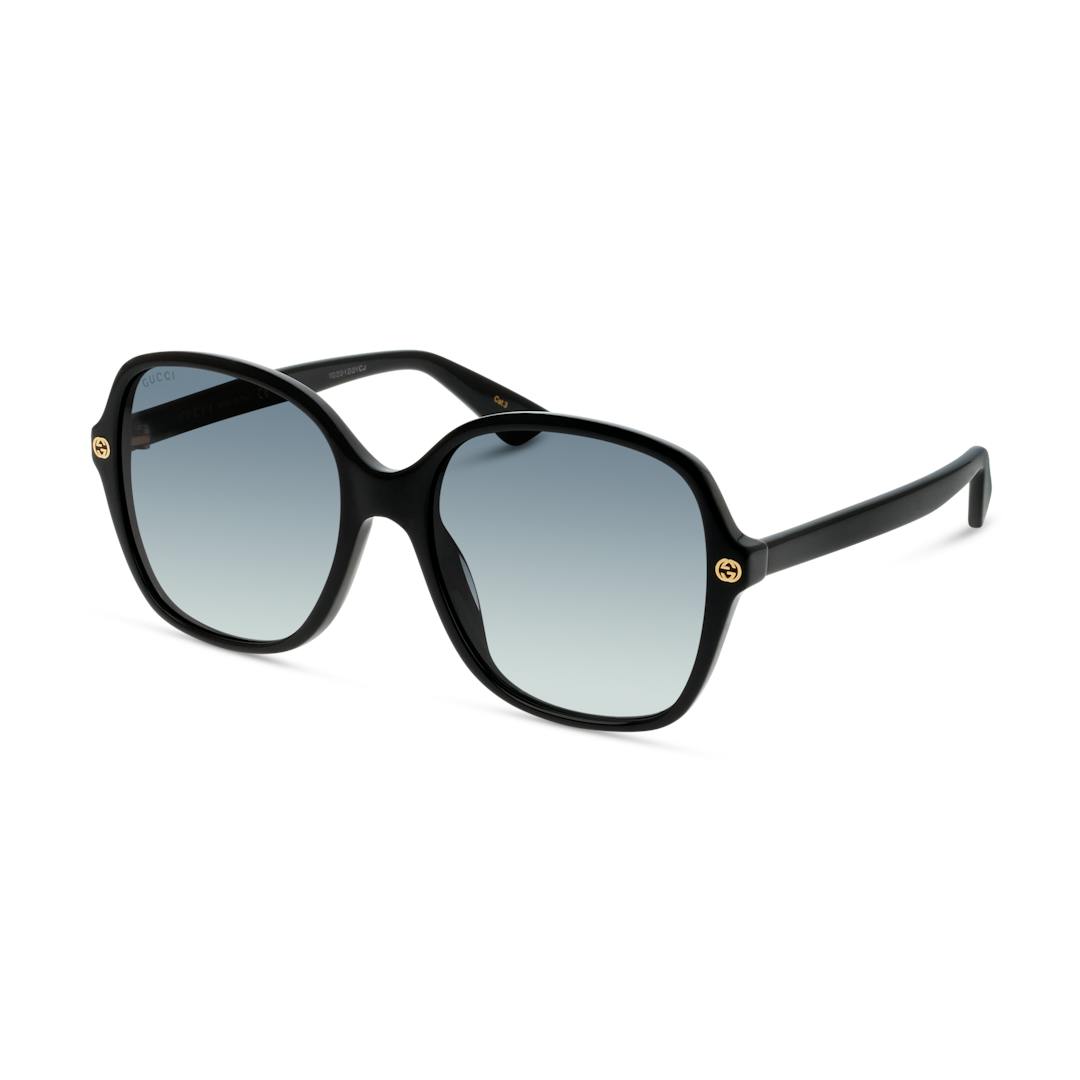 Gucci GG0092S Lunettes de Soleil Femme - Noir Gris - Possibilité de verres correcteurs - Adaptable à