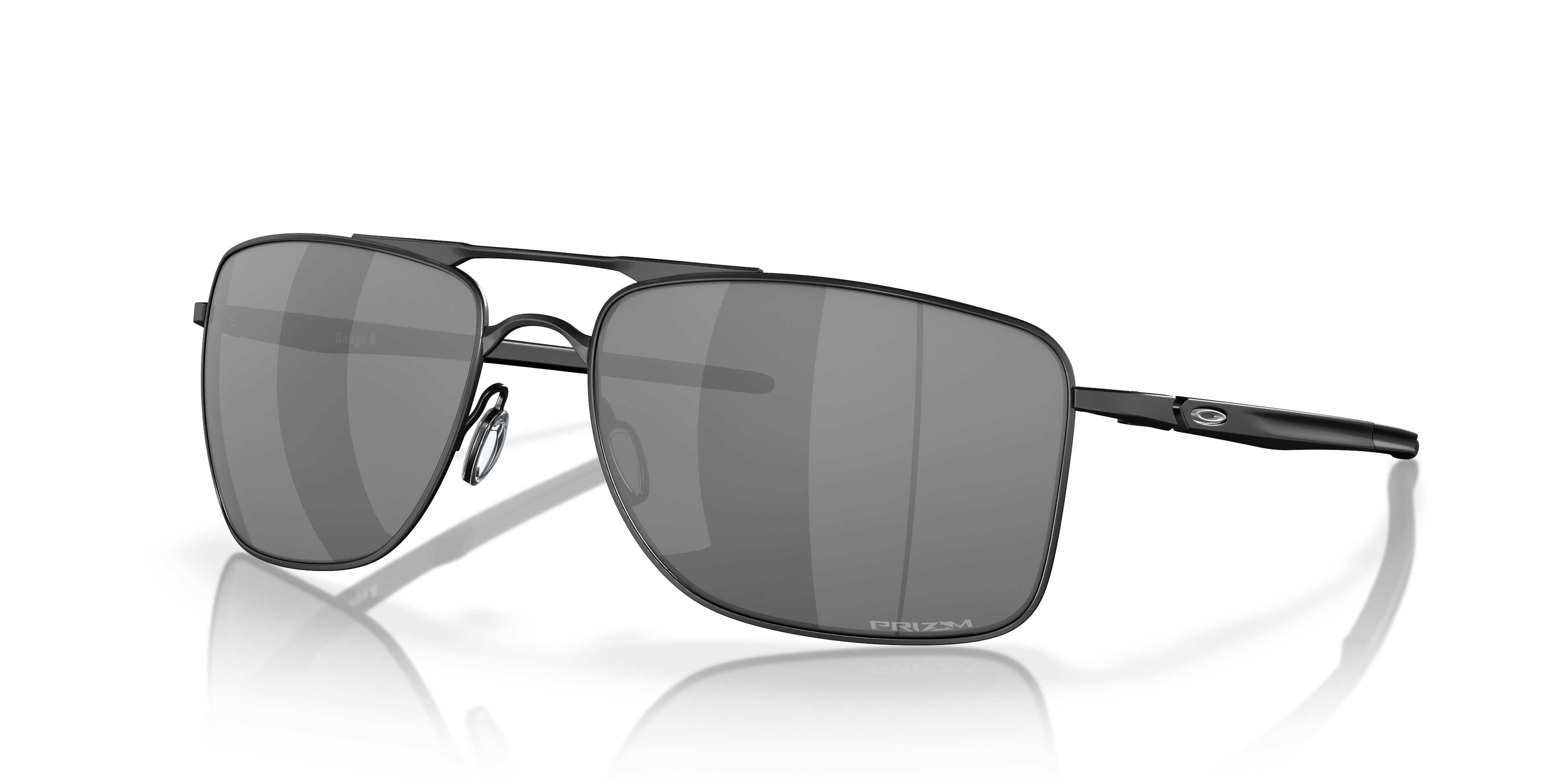Angle_Left01 Oakley Gauge 8 OO 4124 (412402) Sunglasses Grey / Black