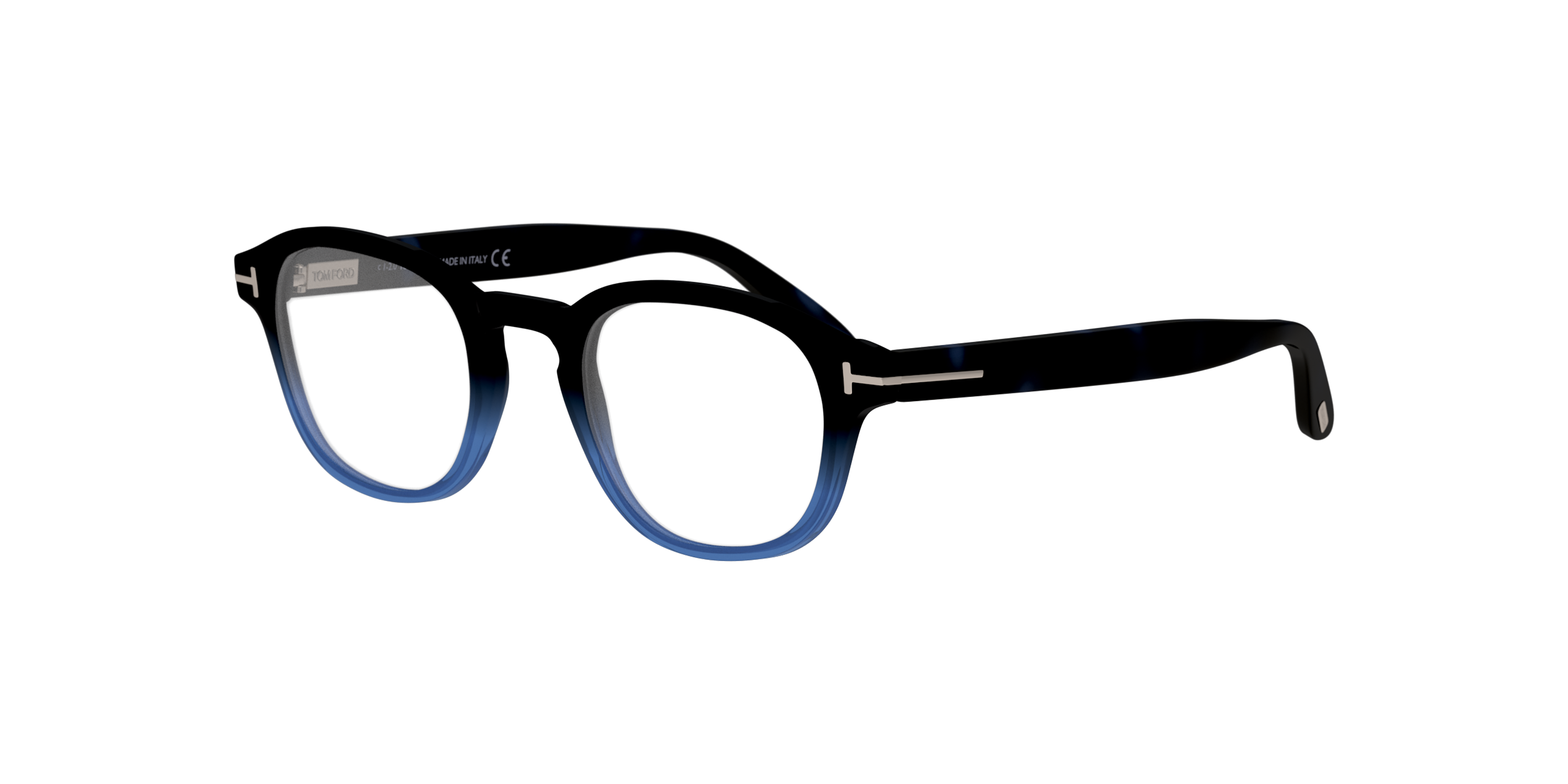 Angle_Left01 Tom Ford FT 5698-B (055) Glasses Transparent / Black