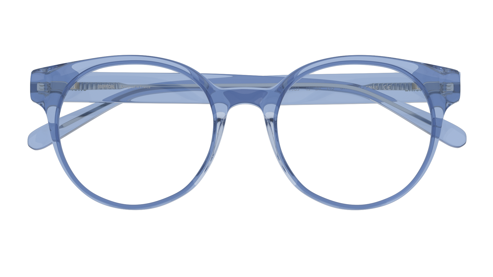 Folded Unofficial UNOF0313 (LL00) Glasses Transparent / Blue