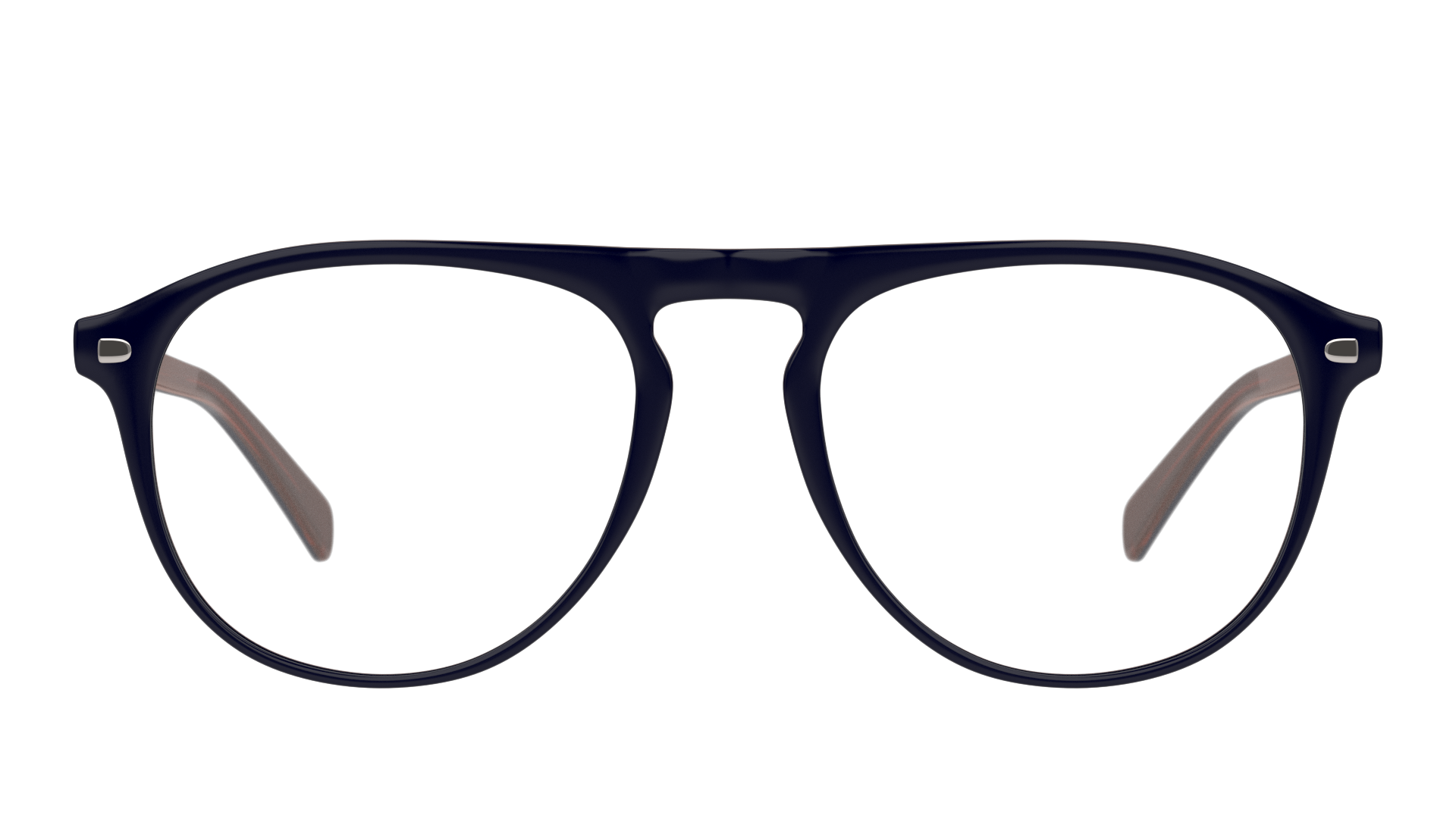 Front Unofficial UNOM0157 (CC00) Glasses Transparent / Navy
