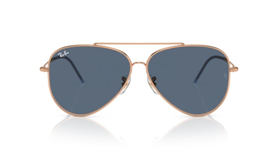 Ray-Ban Aviator Reverse RBR 0101S (92023A) Sunglasses Blue / Rose Gold