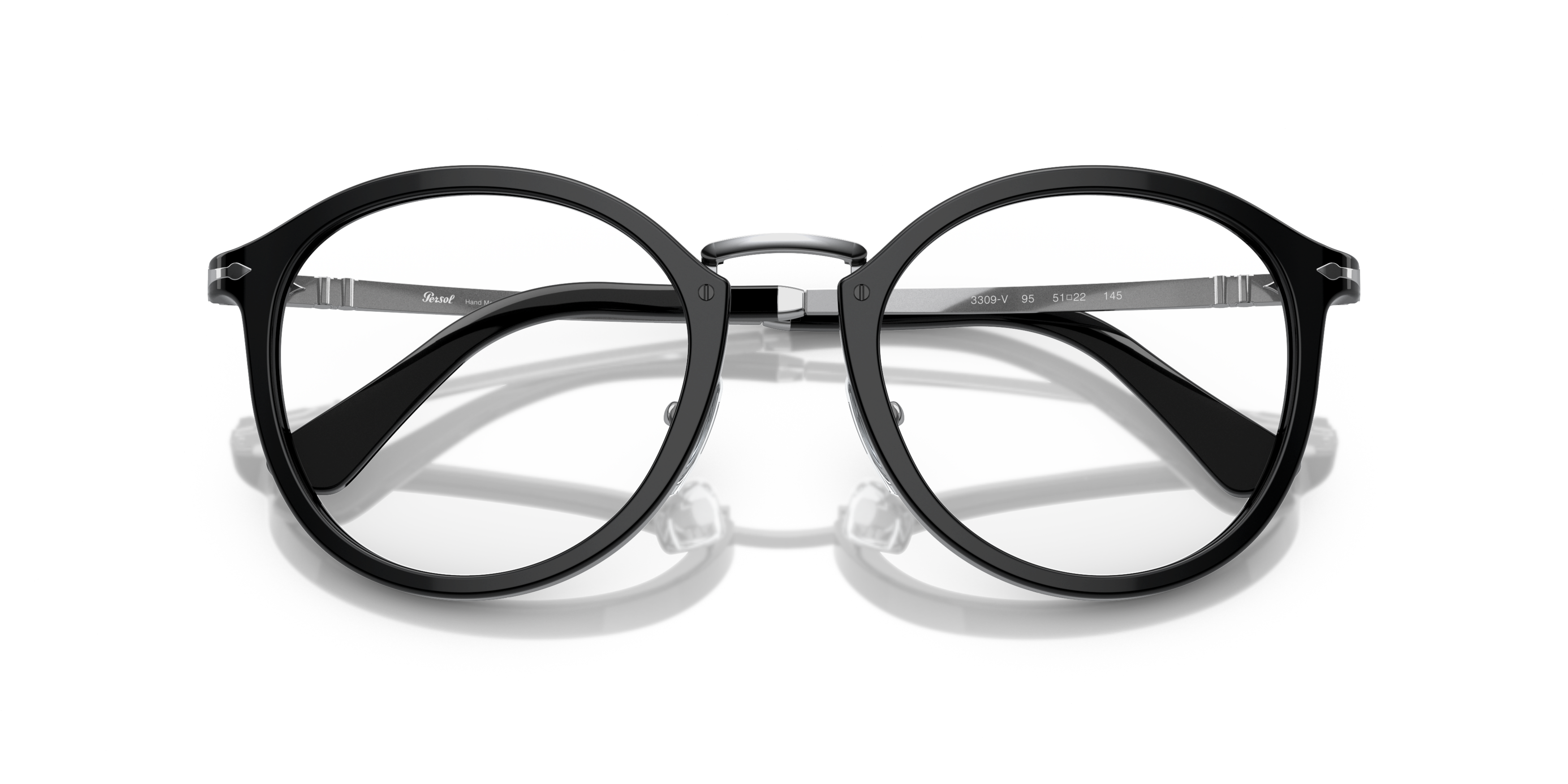 Folded Persol PO 3309V Glasses Transparent / Transparent, Grey