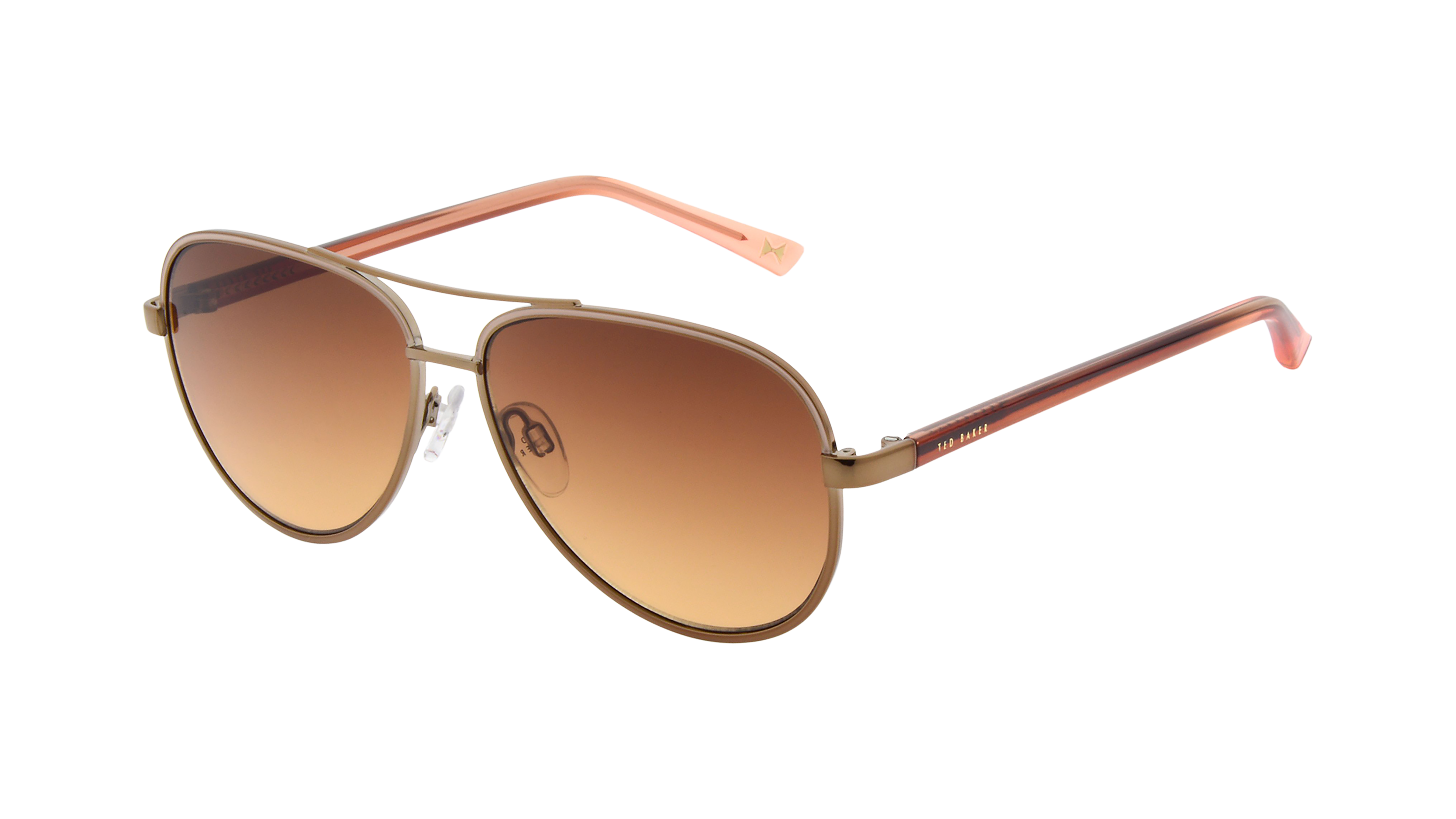 Angle_Left01 Ted Baker TB 1644 Sunglasses Brown / Gold