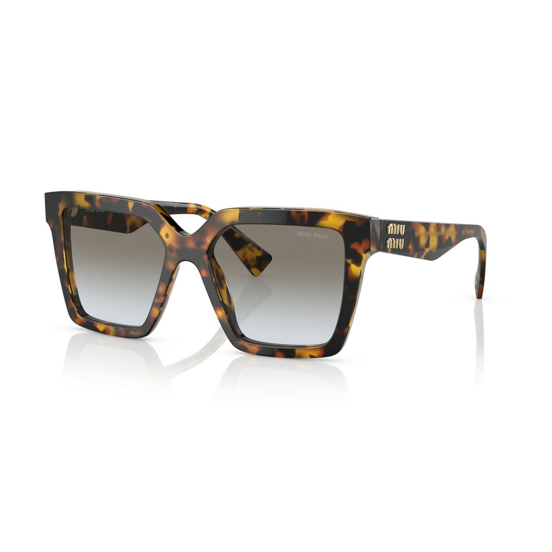 Miu Miu MU 03YS Lunettes de Soleil Femme - Carrée Marron Doré
