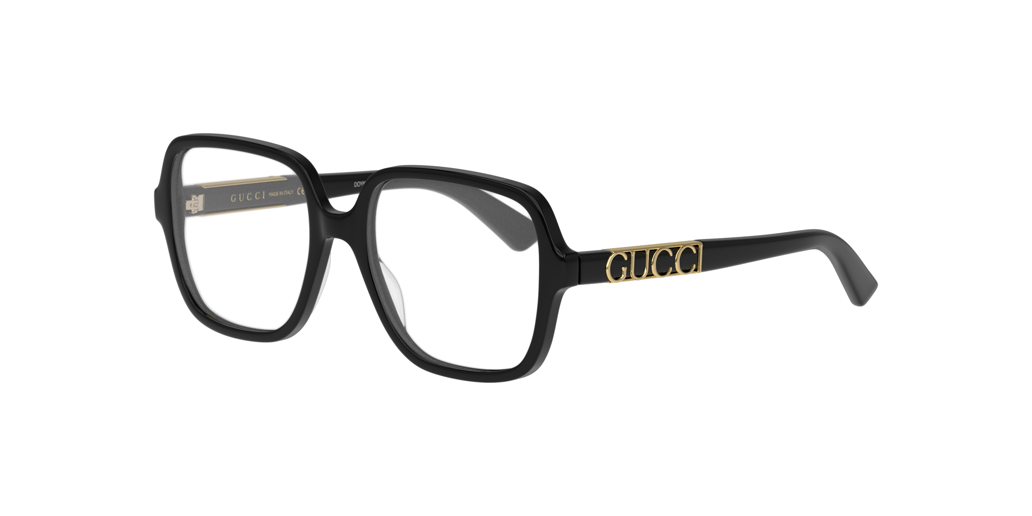 Angle_Left01 Gucci GG 1193O (001) Glasses Transparent / Black