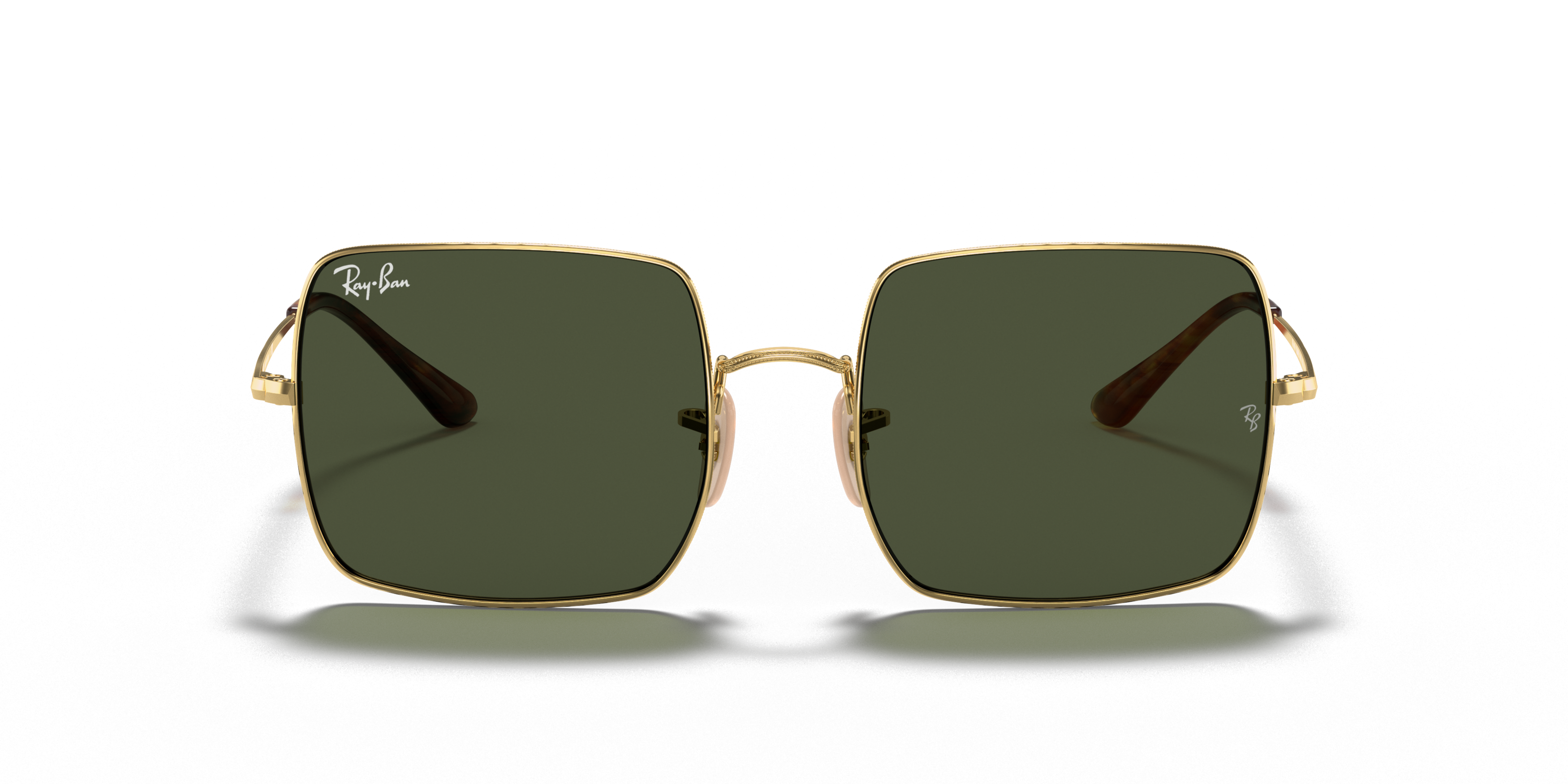 Front Ray-Ban Square RB 1971 (914731) Sunglasses Green / Gold
