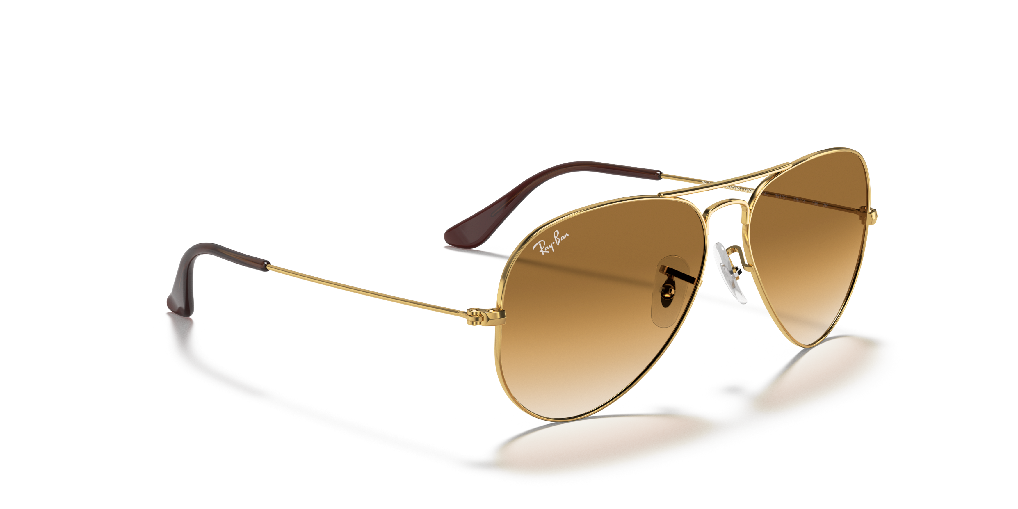 Angle_Right01 Ray-Ban Aviator RB 3025 (001/51) Sunglasses Brown / Gold