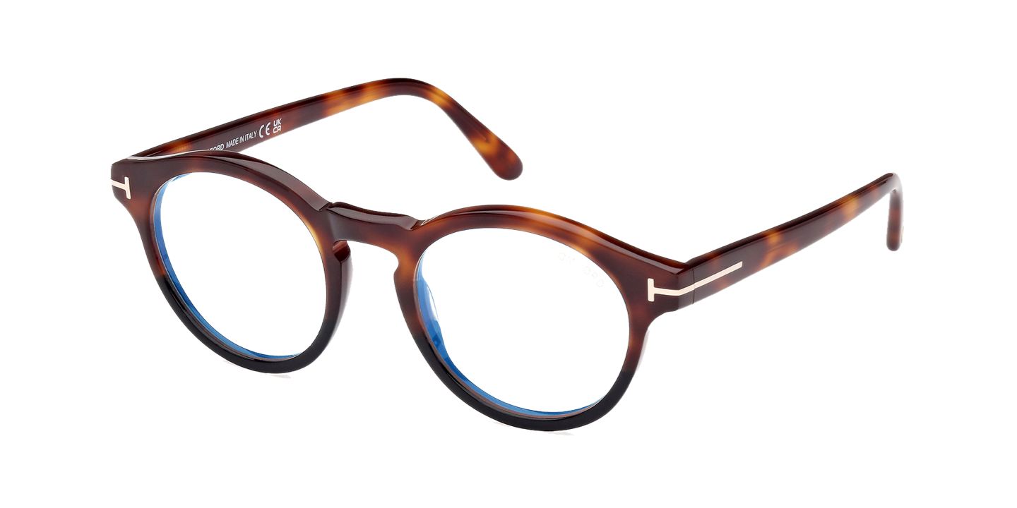 Angle_Left01 Tom Ford FT5887-B Glasses Transparent / Black