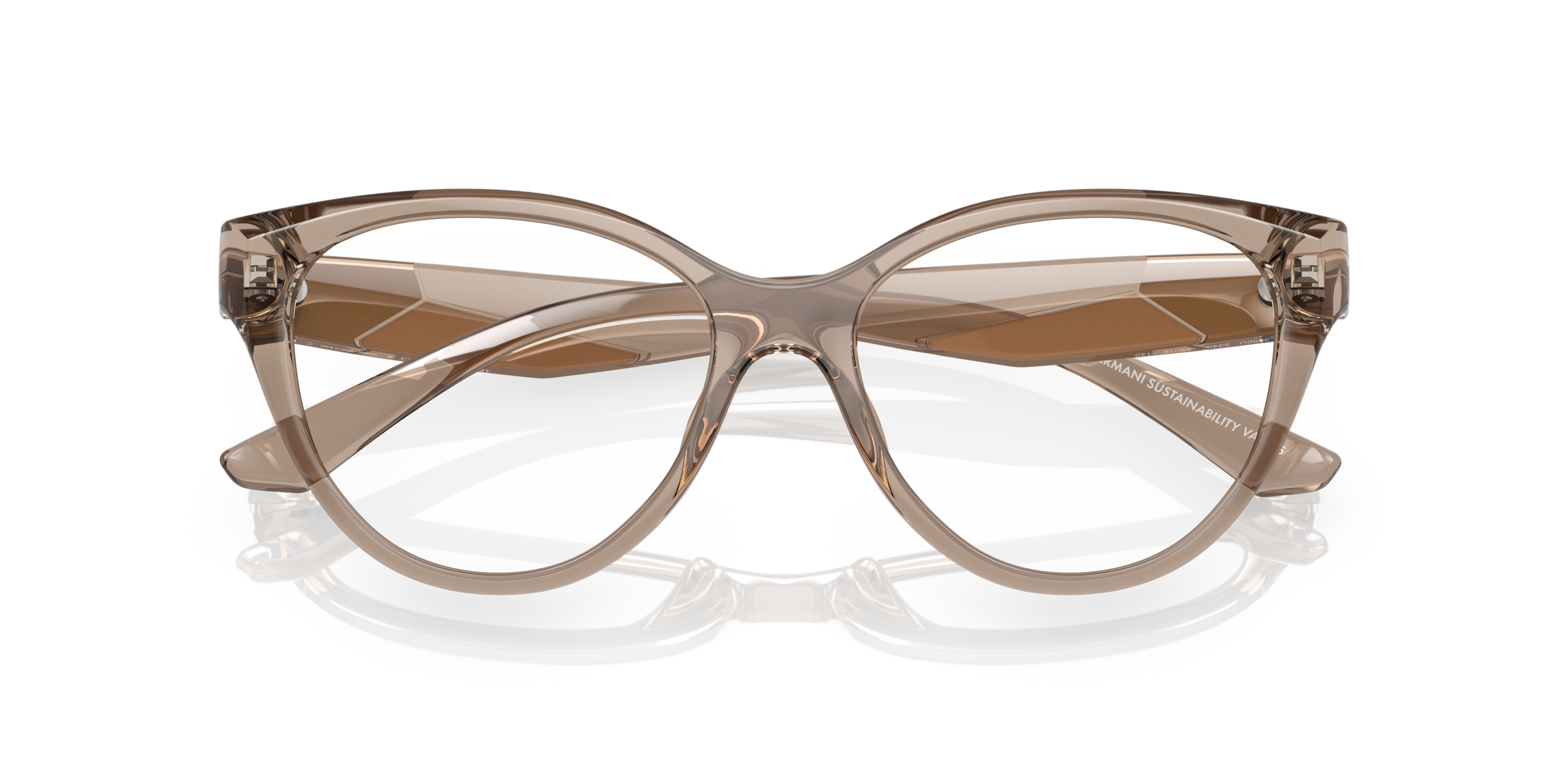Folded Armani Exchange AX 3096 Glasses Transparent / Transparent, Brown