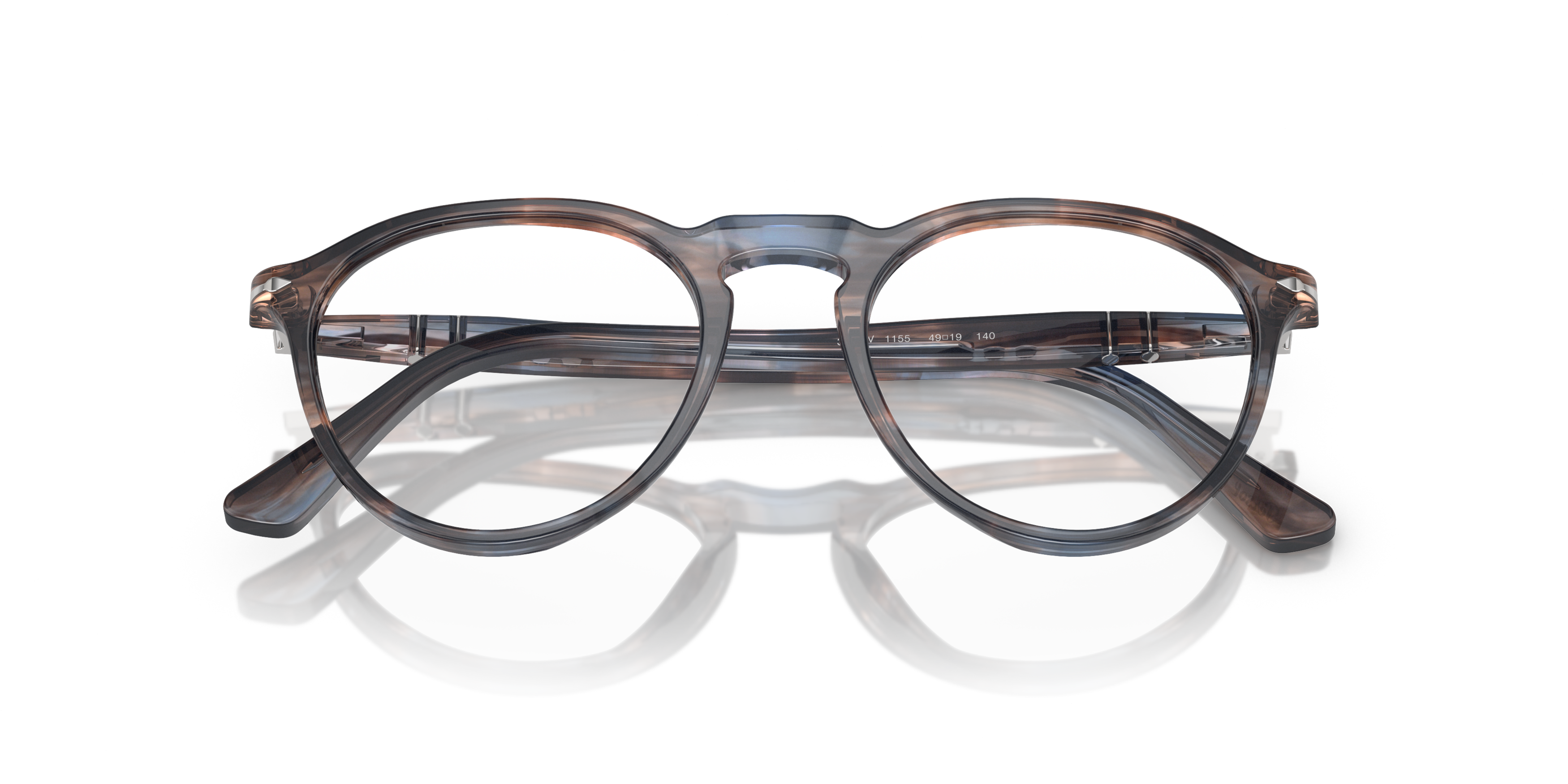 Folded Persol PO 3286V Glasses Transparent / Black