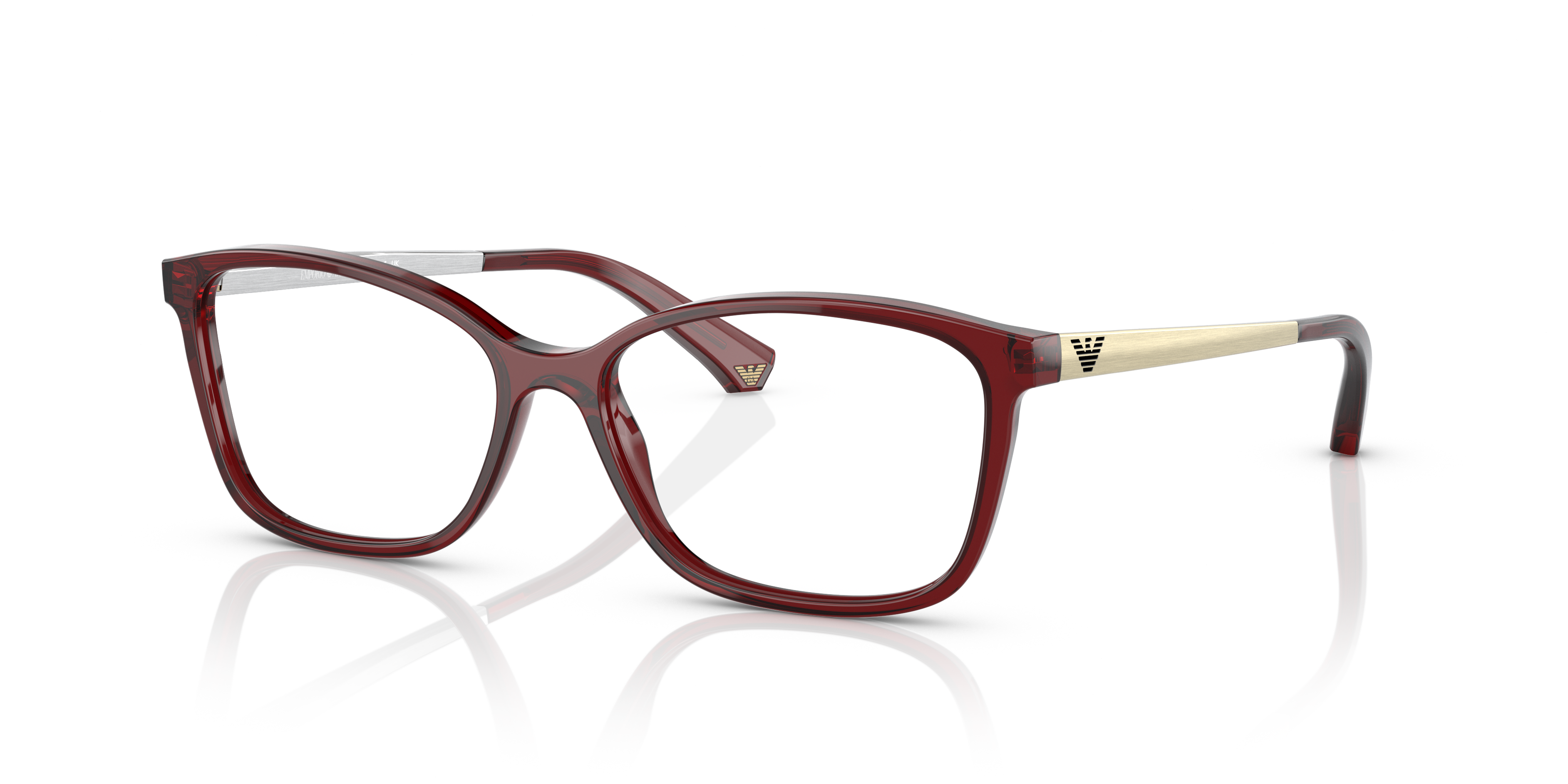 Angle_Left01 Emporio Armani EA 3026 Glasses Transparent / Red