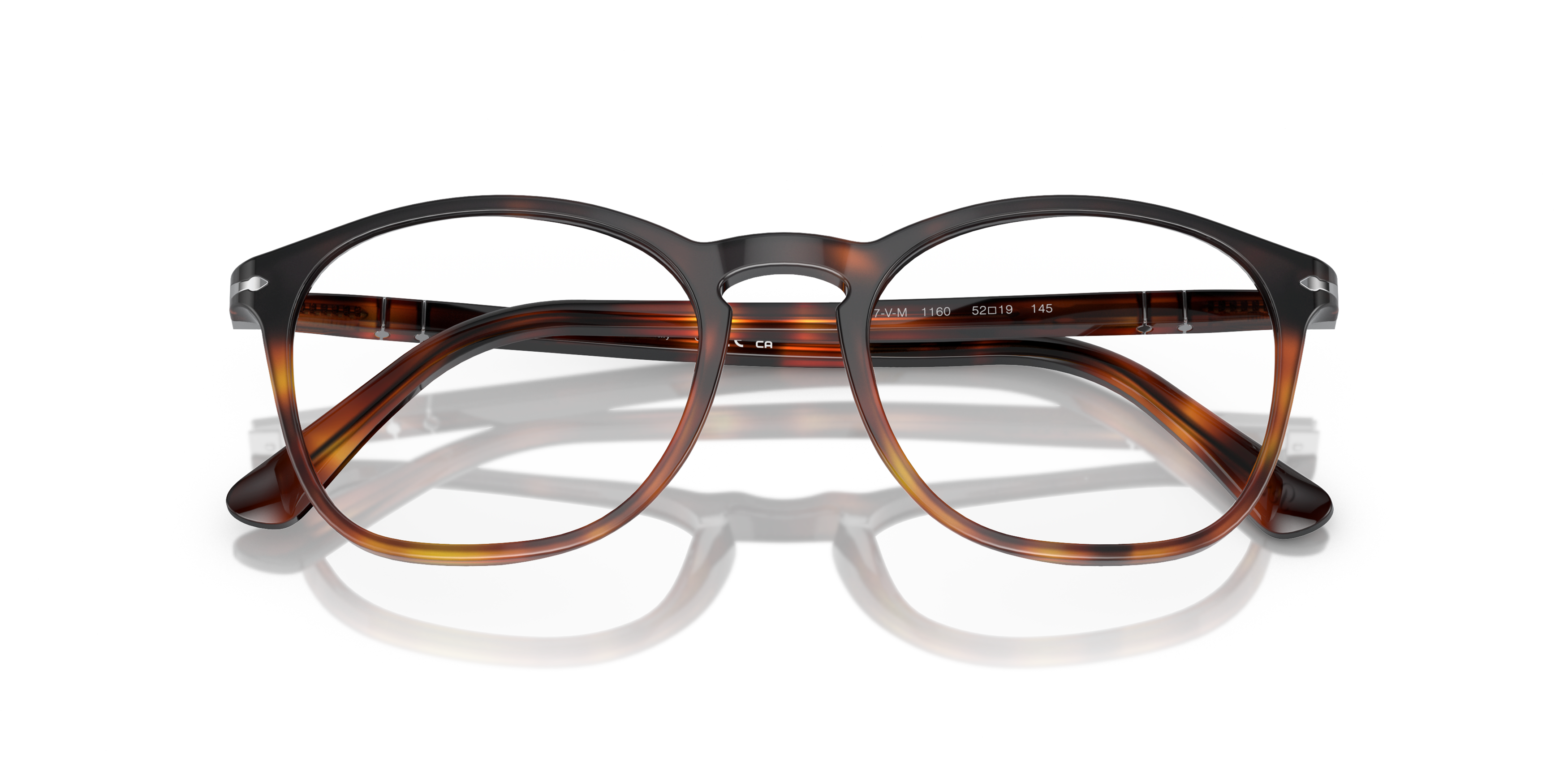Folded Persol PO 3007VM Glasses Transparent / Havana