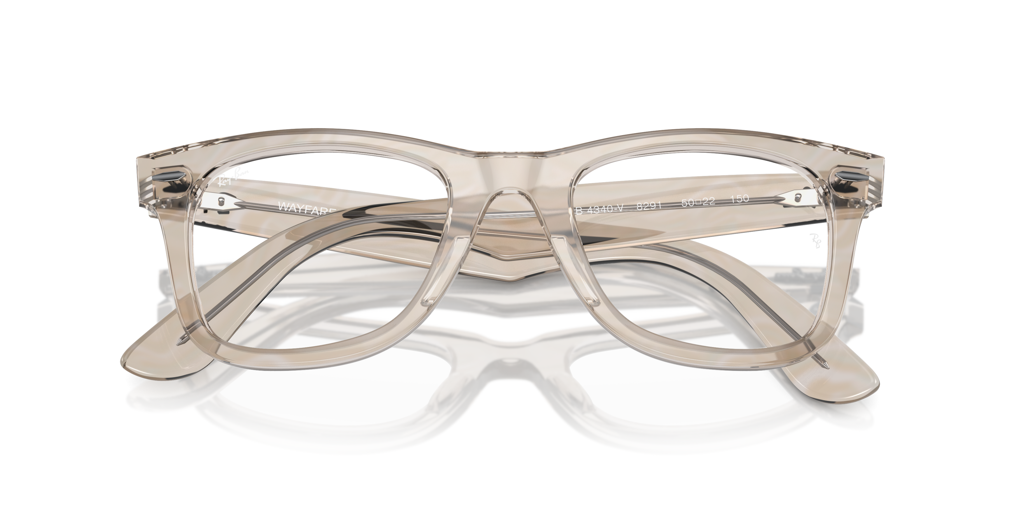 Folded Ray-Ban Wayfarer Ease Change RX 4340V Glasses Transparent / Photochromic, Blue