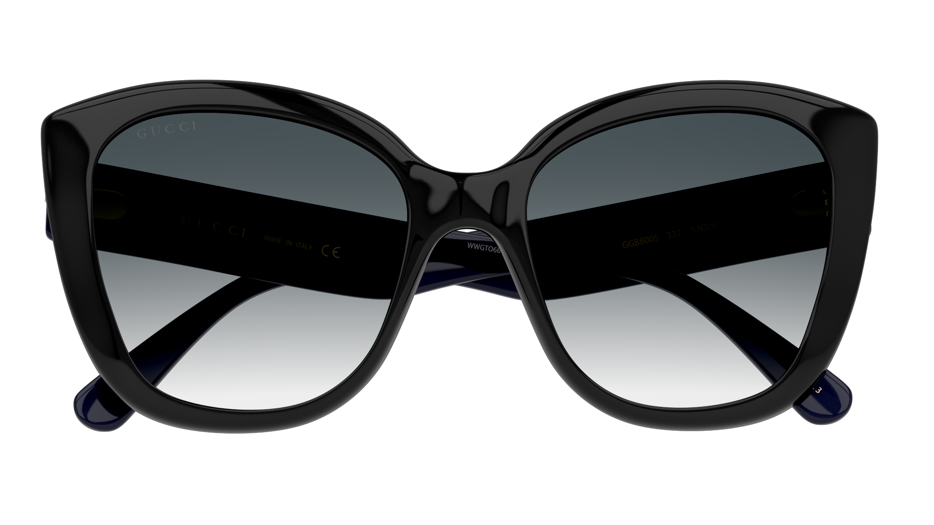 Folded Gucci GG 0860S (001) Sunglasses Brown / Tortoise Shell