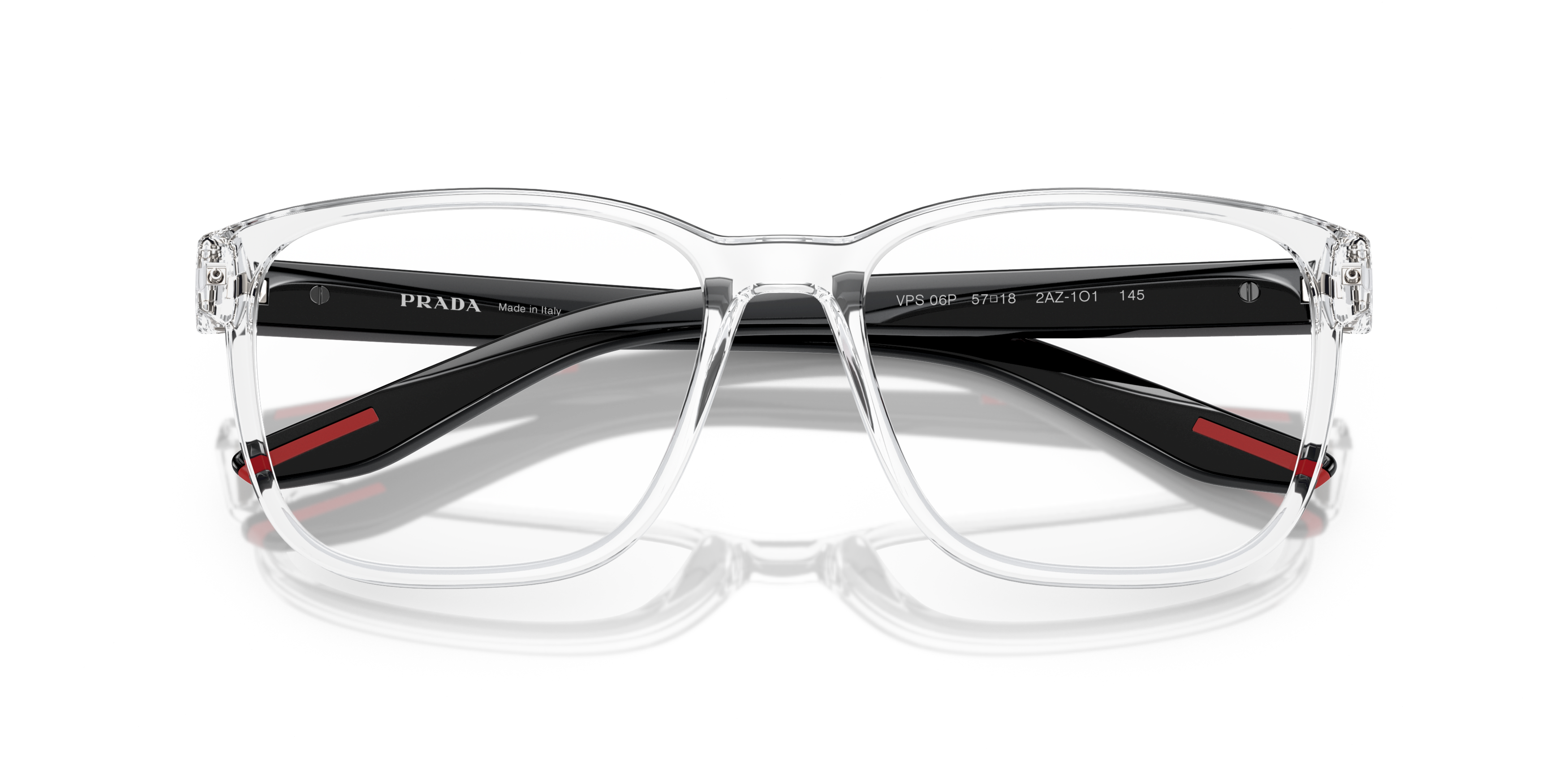 Folded Prada Linea Rossa PS 06PV Glasses Transparent / Transparent, Clear