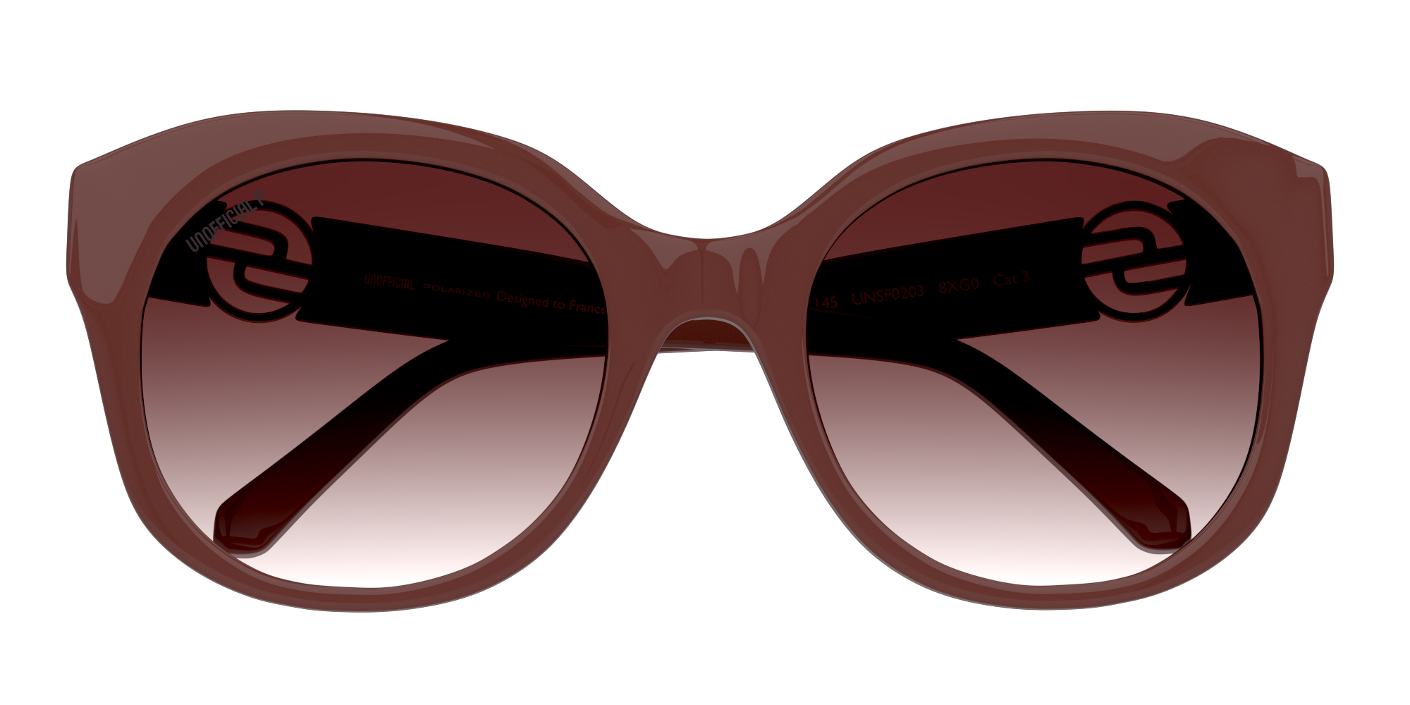 Folded Unofficial UNSF0203P Sunglasses Brown / Red