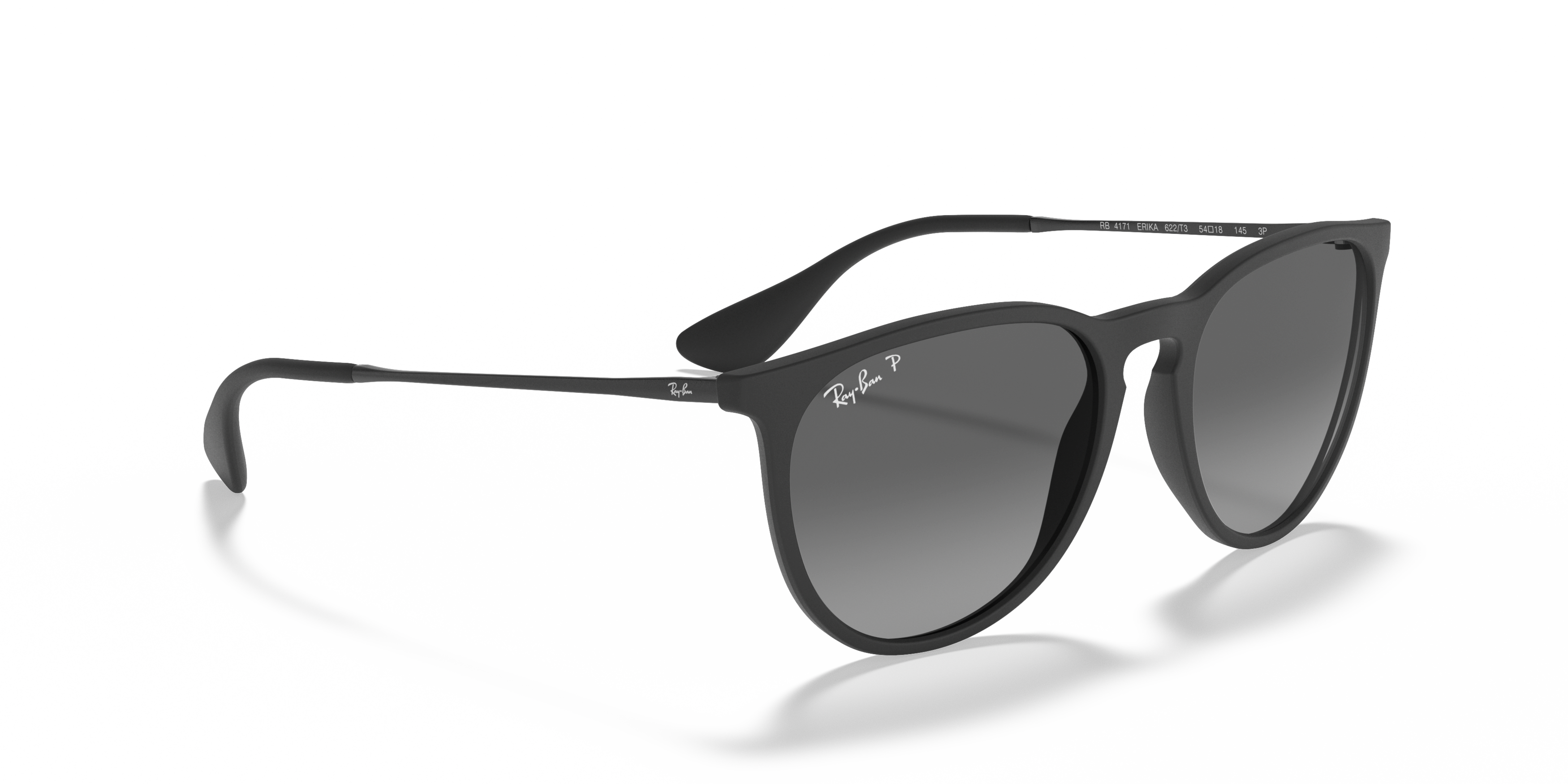 Angle_Right01 Ray-Ban Erika RB 4171 (622/T3) Sunglasses Grey / Black