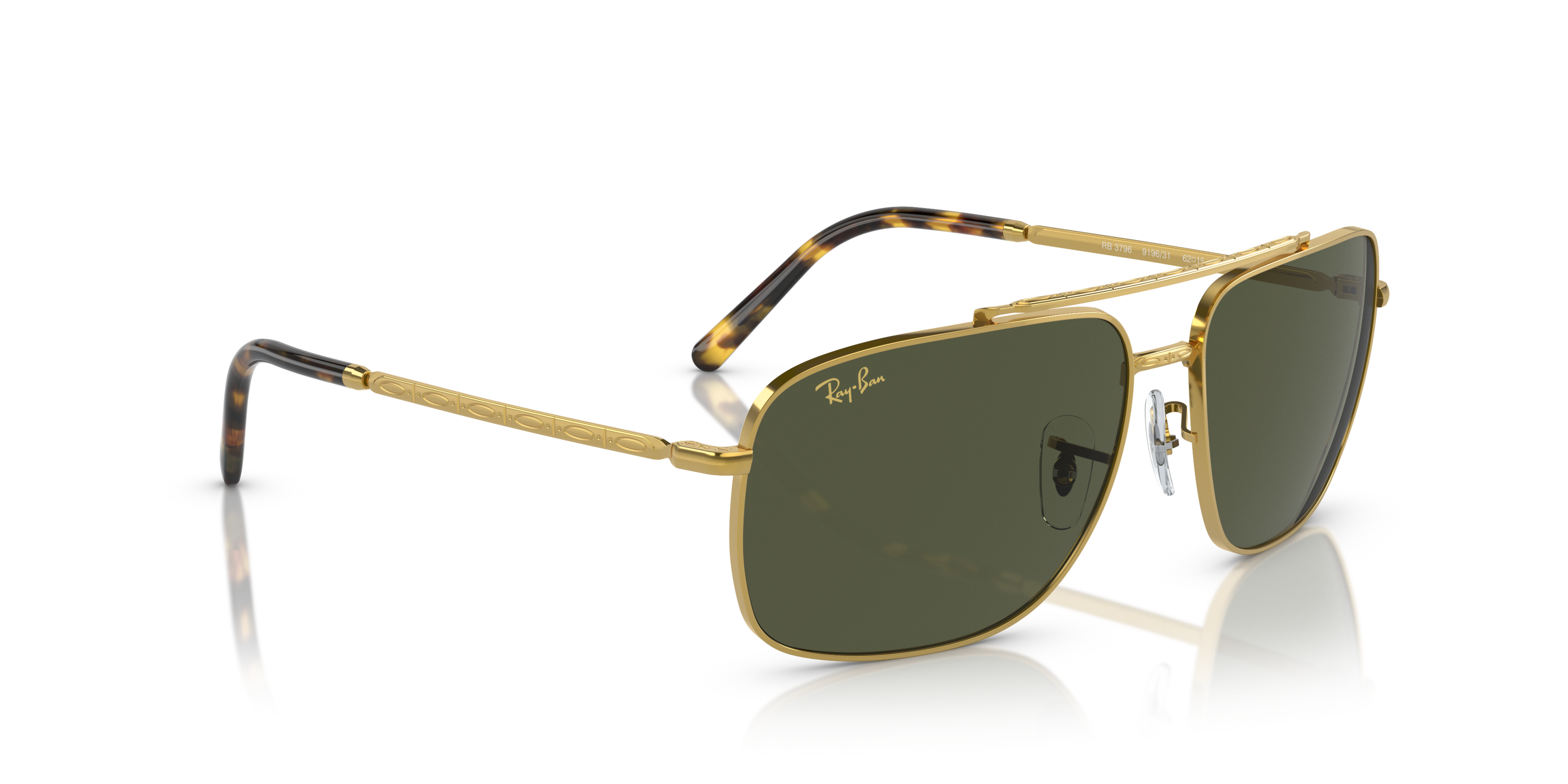 Angle_Right01 Ray-Ban RB 3796 Sunglasses Green / Gold