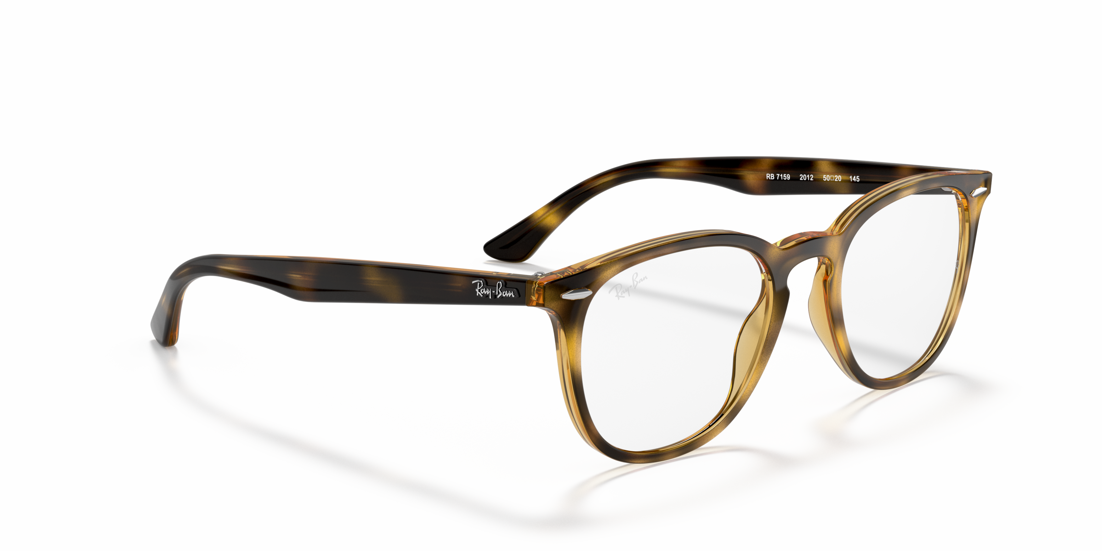 Angle_Right01 Ray-Ban RX 7159 Glasses Transparent / Brown