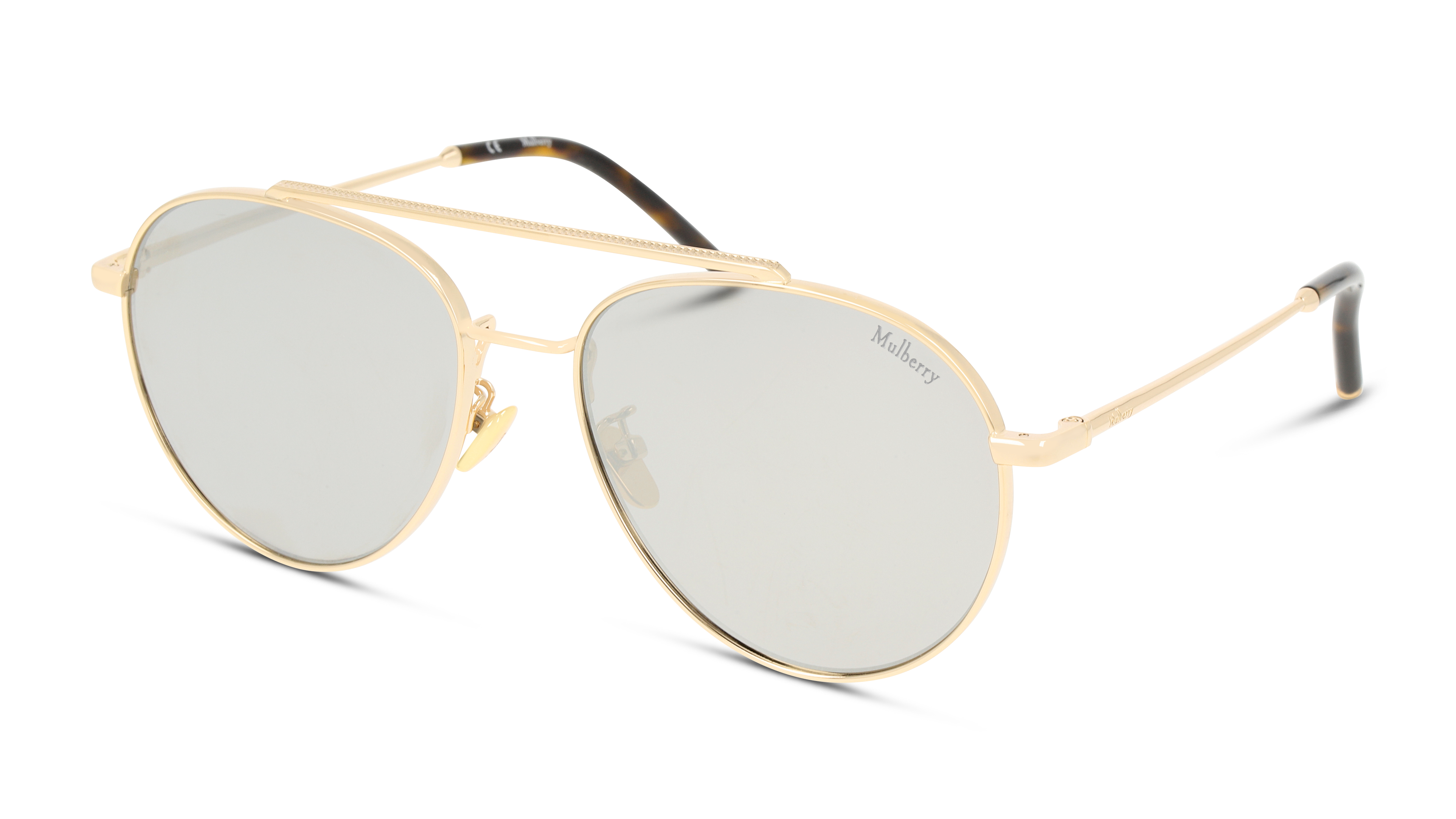 Angle_Left01 Mulberry SML 009 Sunglasses Grey / Gold