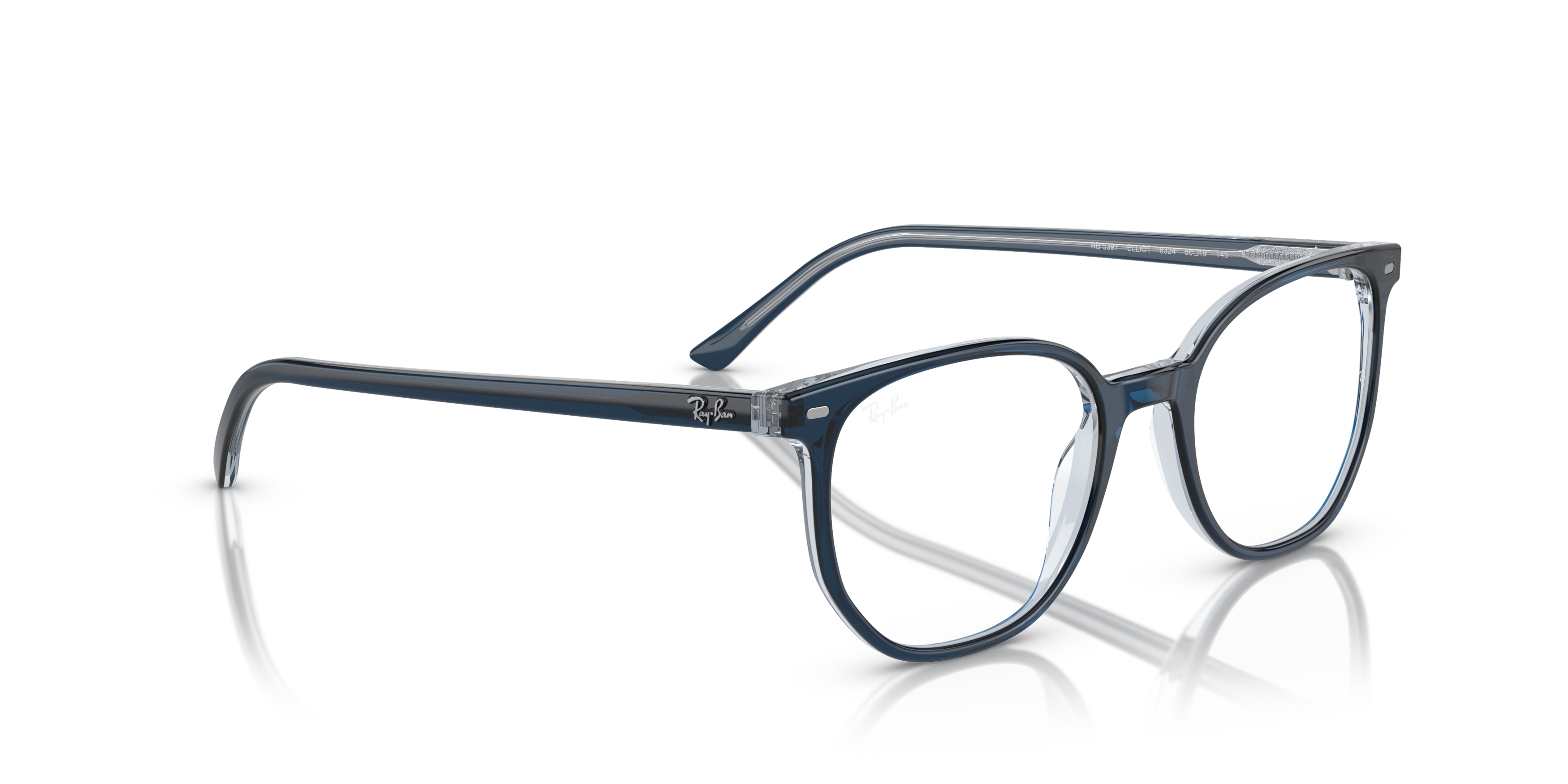 Angle_Right01 Ray-Ban RX 5397 Glasses Transparent / Blue