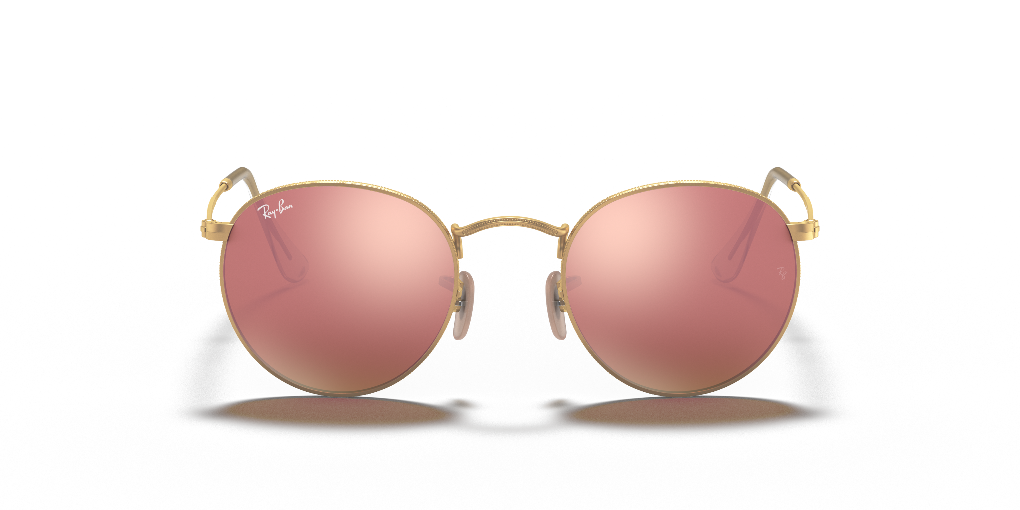 Front Ray-Ban Round RB 3447 (112/Z2) Sunglasses Pink / Gold