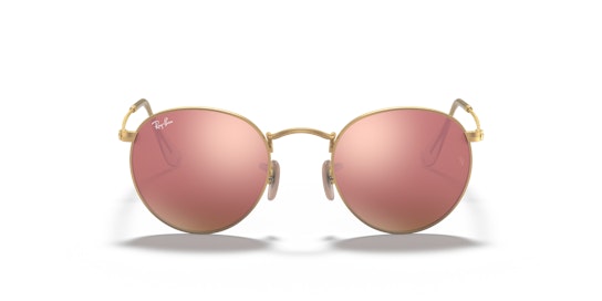 Ray-Ban Round Flash Lenses RB 3447 Sunglasses Pink / Gold