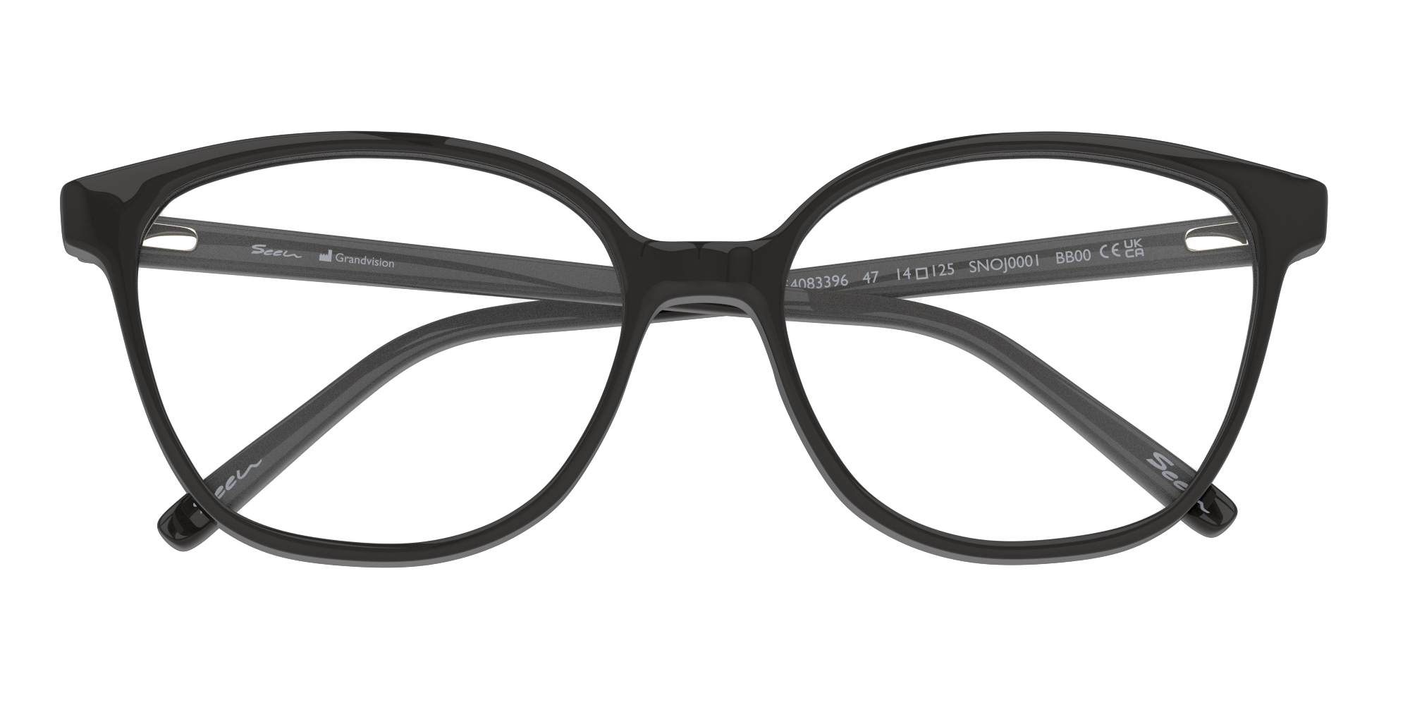 Folded Seen SN OJ0001 (BB00) Children's Glasses Transparent / Black