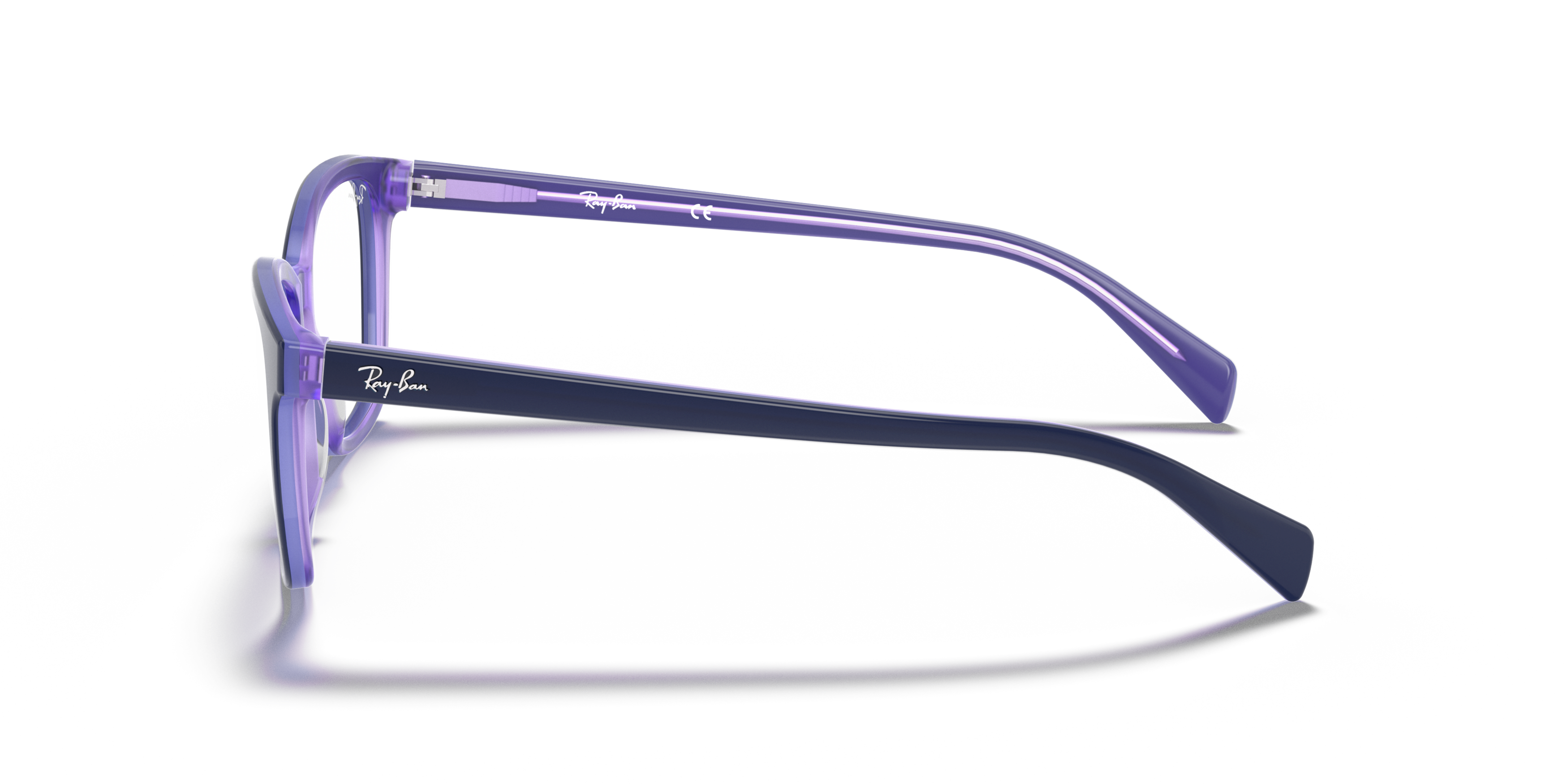 Angle_Left02 Ray-Ban RX 5362 (5776) Glasses Transparent / Purple