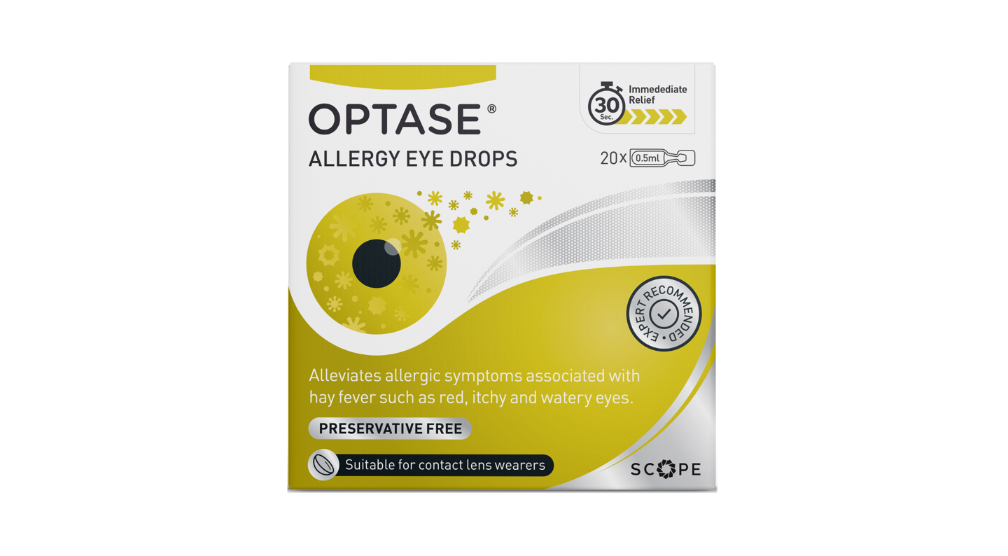 Front OPTASE Optase Allergy Preservative Free Eye Drops Eye Drops 20 x 0.5ml