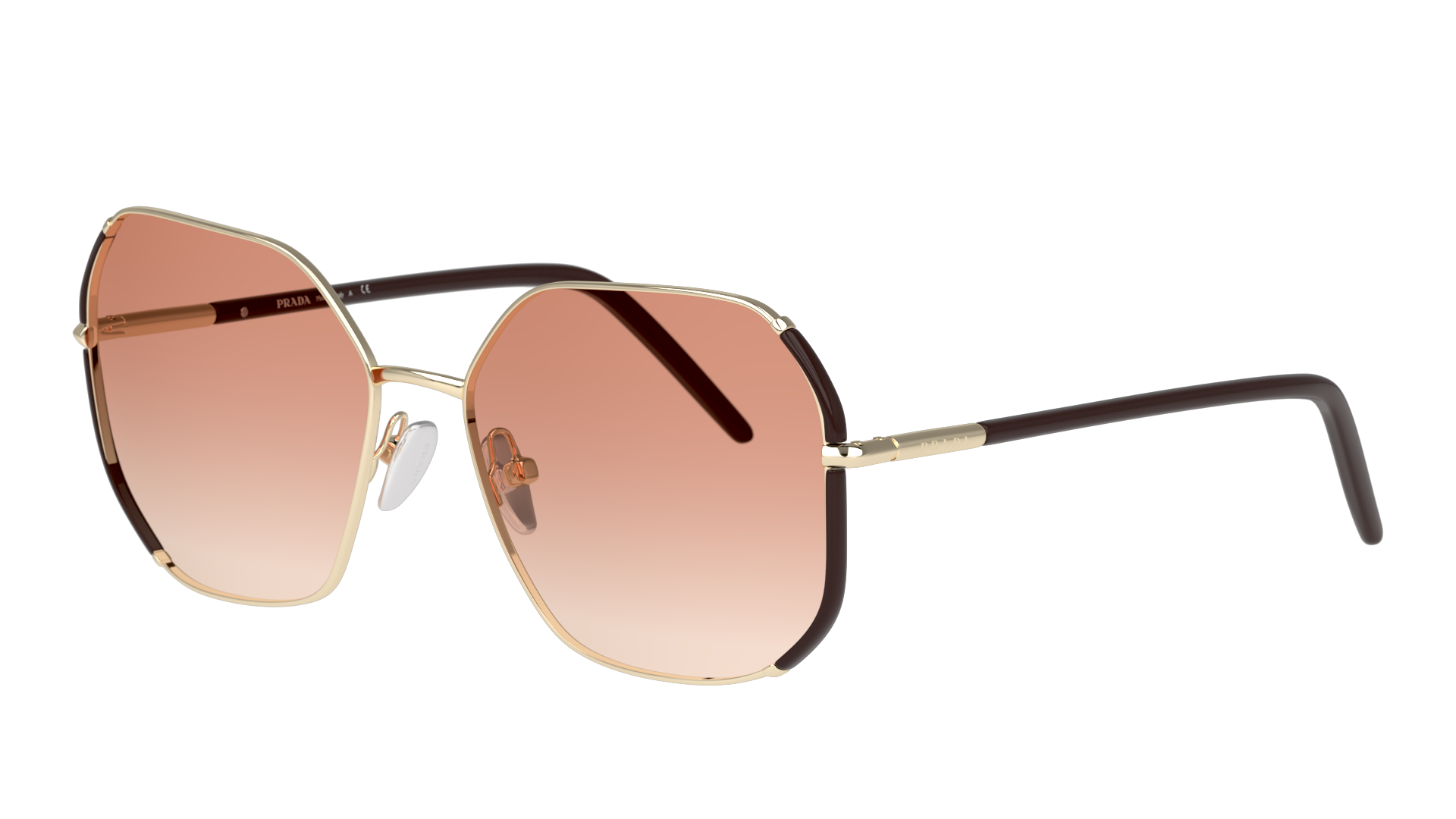 Angle_Left01 Prada PR 52WS Sunglasses Pink / Gold