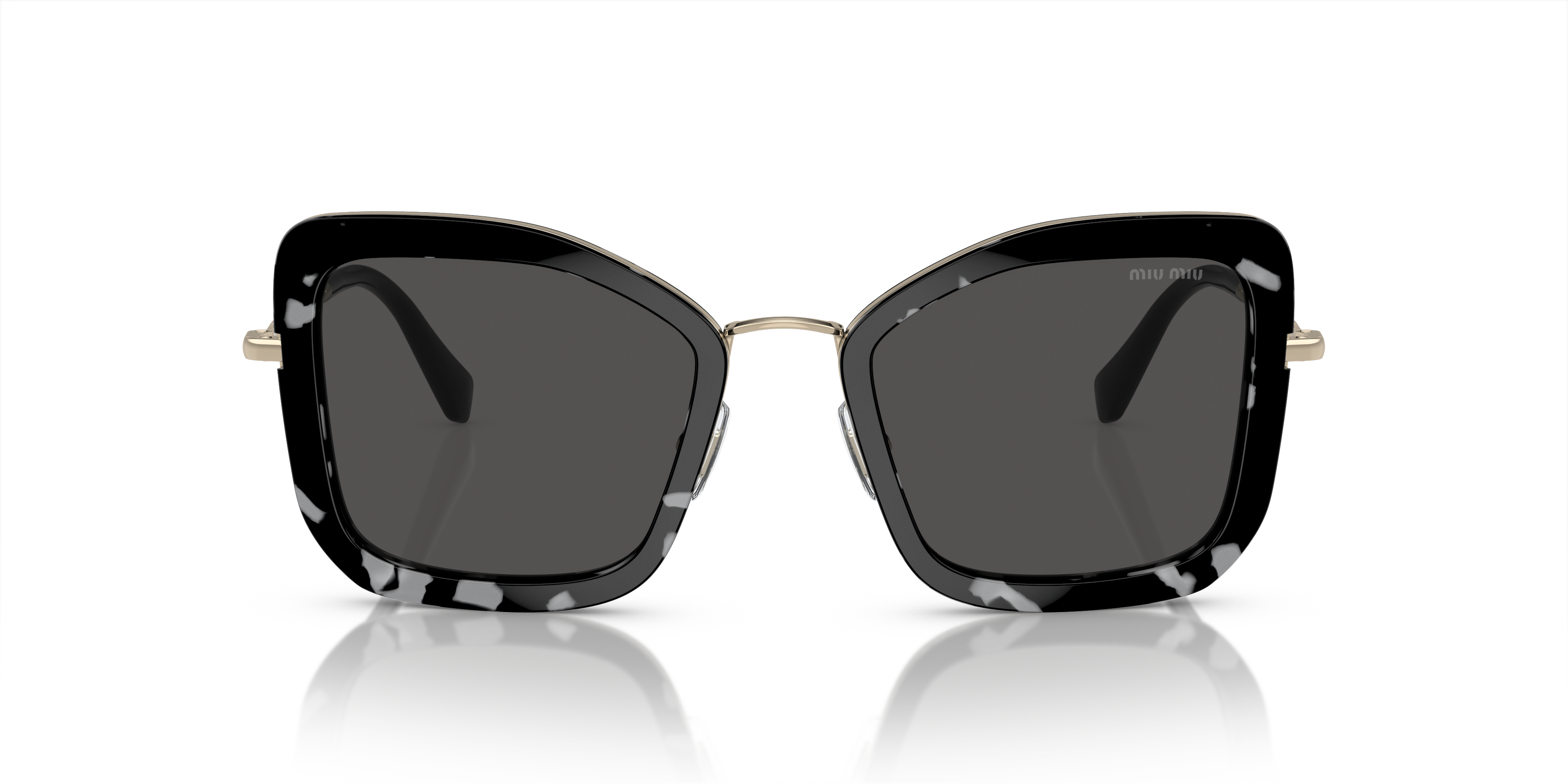 Front Miu Miu MU 55VS Sunglasses Grey / Black