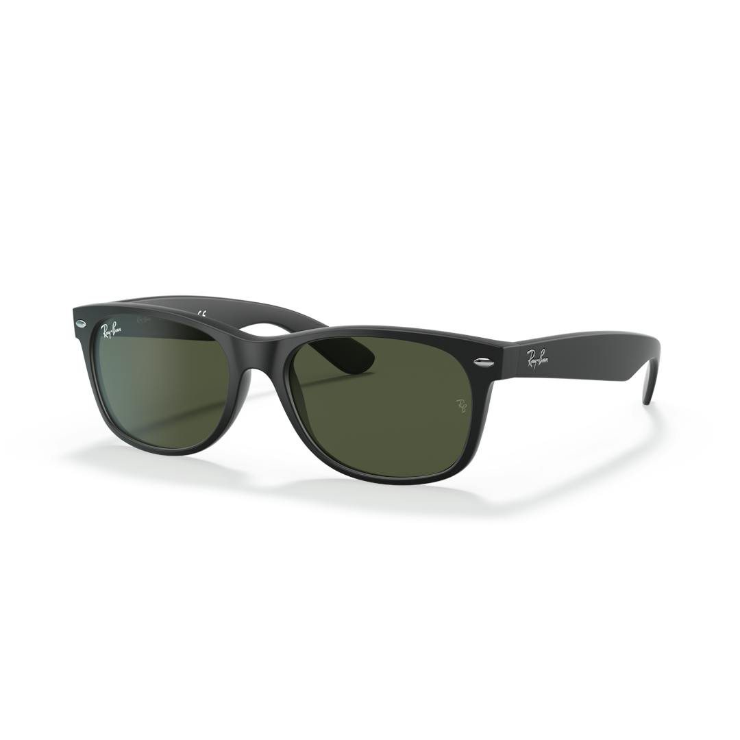 Ray-Ban New Wayfarer RB2132 Lunettes de Soleil Homme - Carrée Noir - Possibilité de verres correcteu