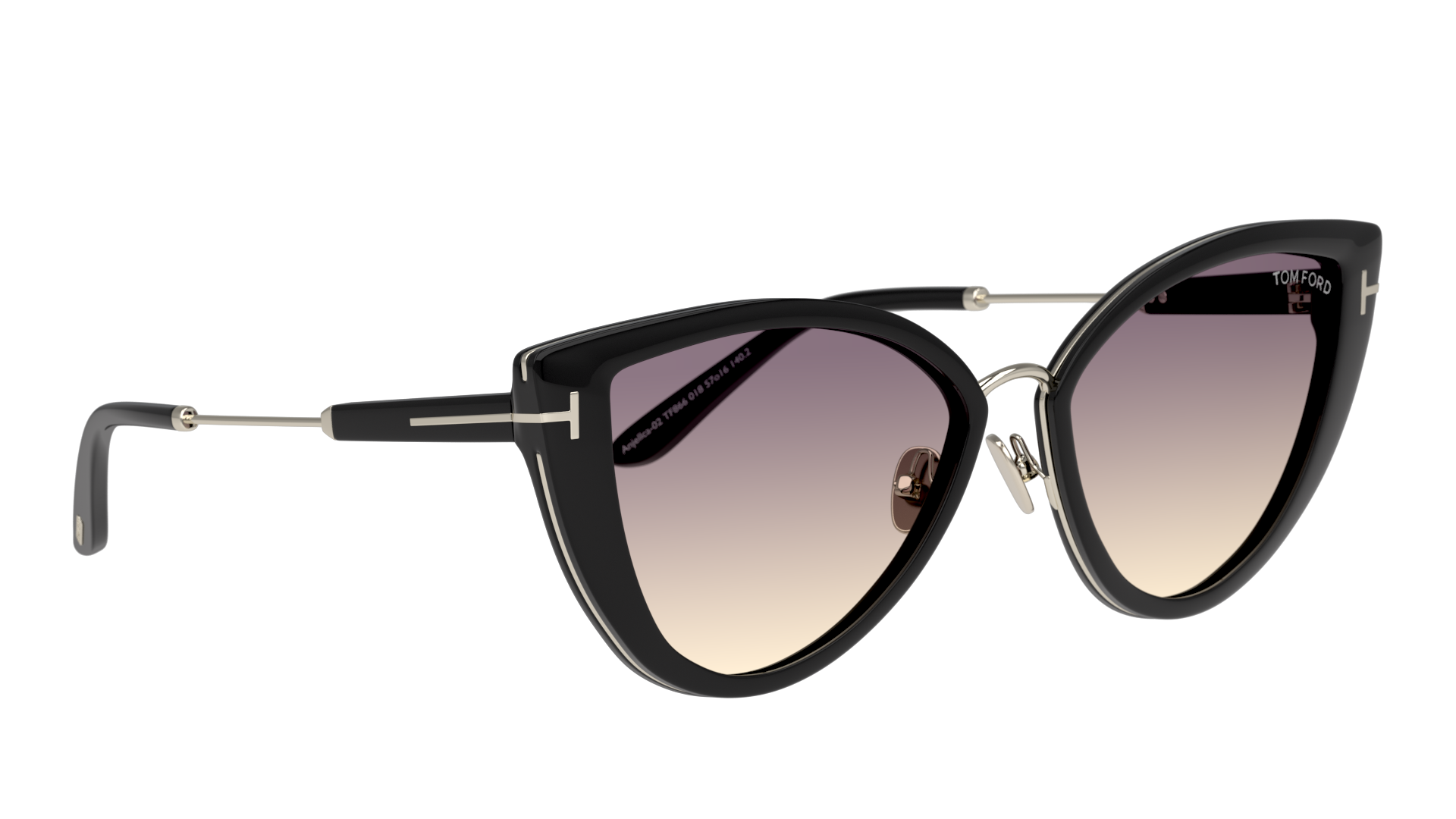 Angle_Right01 Tom Ford Anjelica FT0868 (01B) Sunglasses Grey / Black