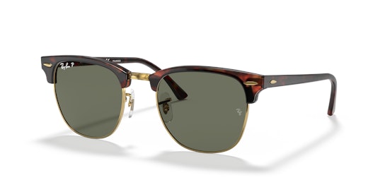 Ray-Ban Clubmaster Classic RB3016 990/58 Groen / Bruin