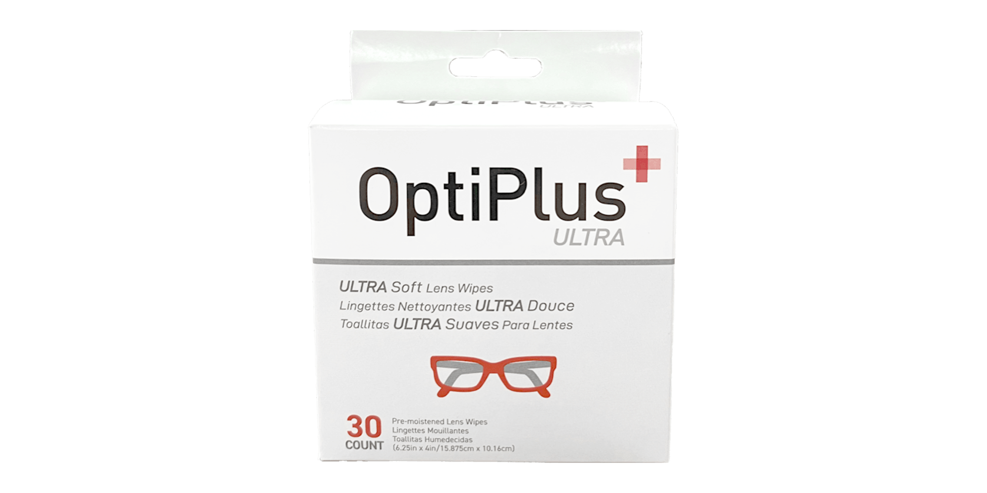 [products.image.front] OptiPlus Ultra Glasses Lens Cleaning Wipes - 30 Pack