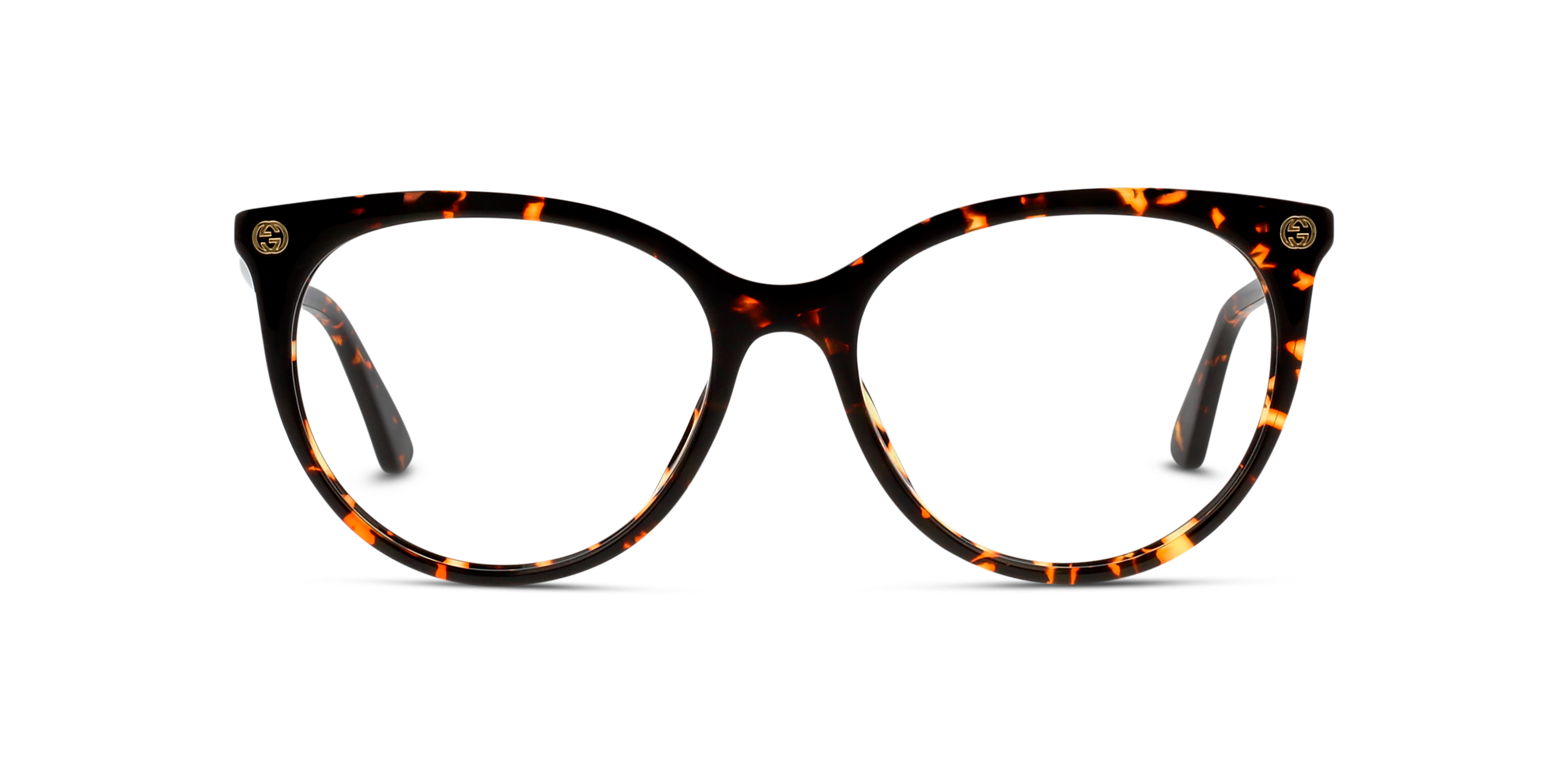 Front Gucci GG 0093O Glasses Transparent / Brown