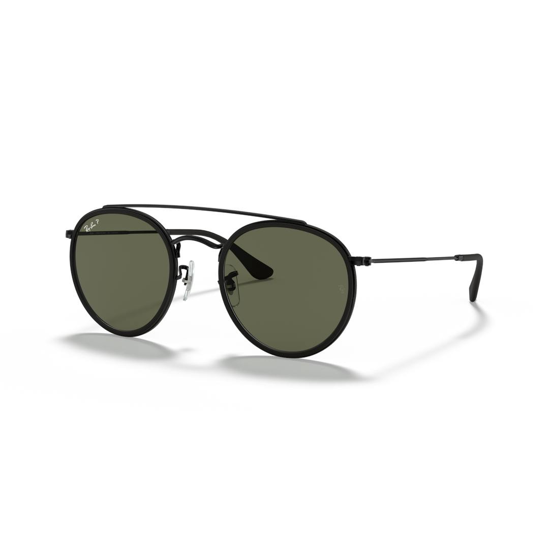 Ray-Ban 3647n RB3647N Lunettes de Soleil - Panthos Noir - Verres Polarisés - Possibilité de verres c