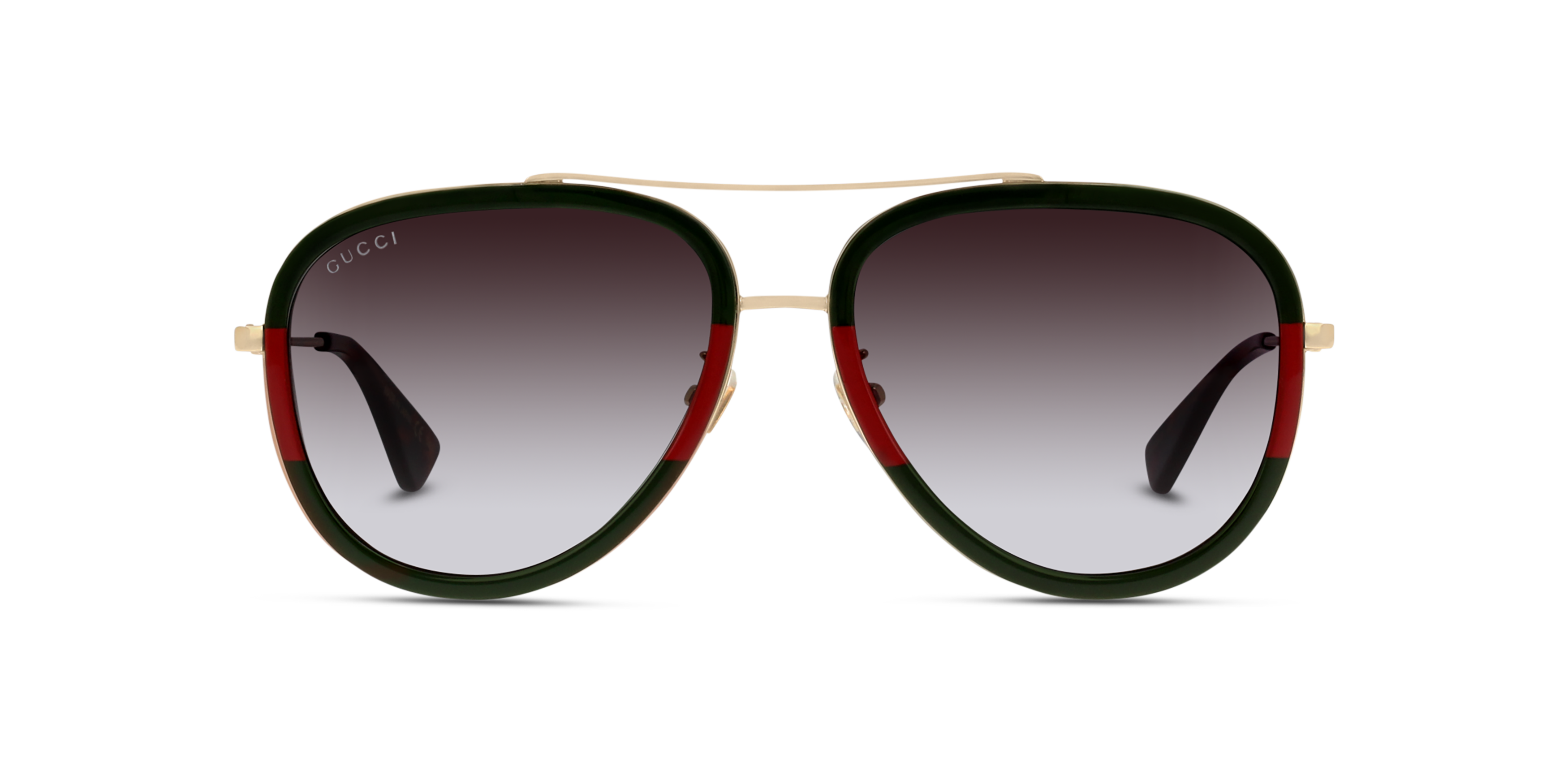 Front Gucci GG 0062S (003) Sunglasses Green / Gold