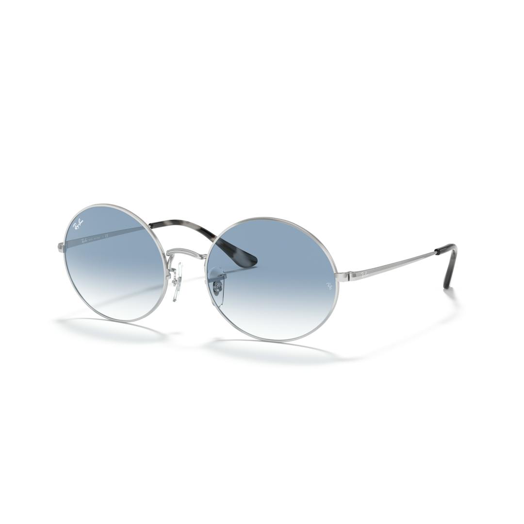 Ray-Ban Oval RB1970 Lunettes de Soleil - Ovale Argent - Possibilité de verres correcteurs - Adaptabl