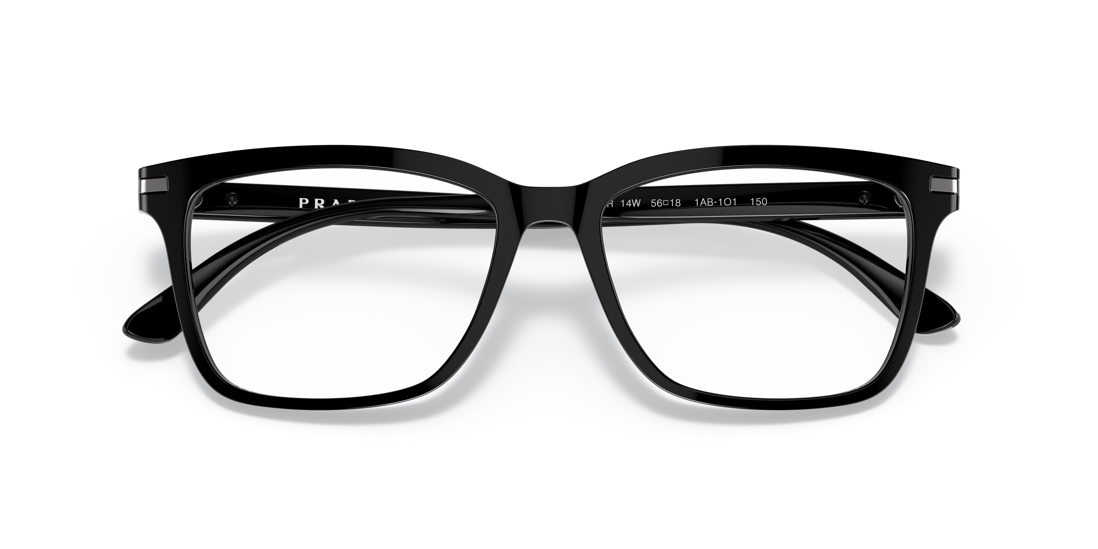 Folded Prada PR 14WV Glasses Transparent / Black