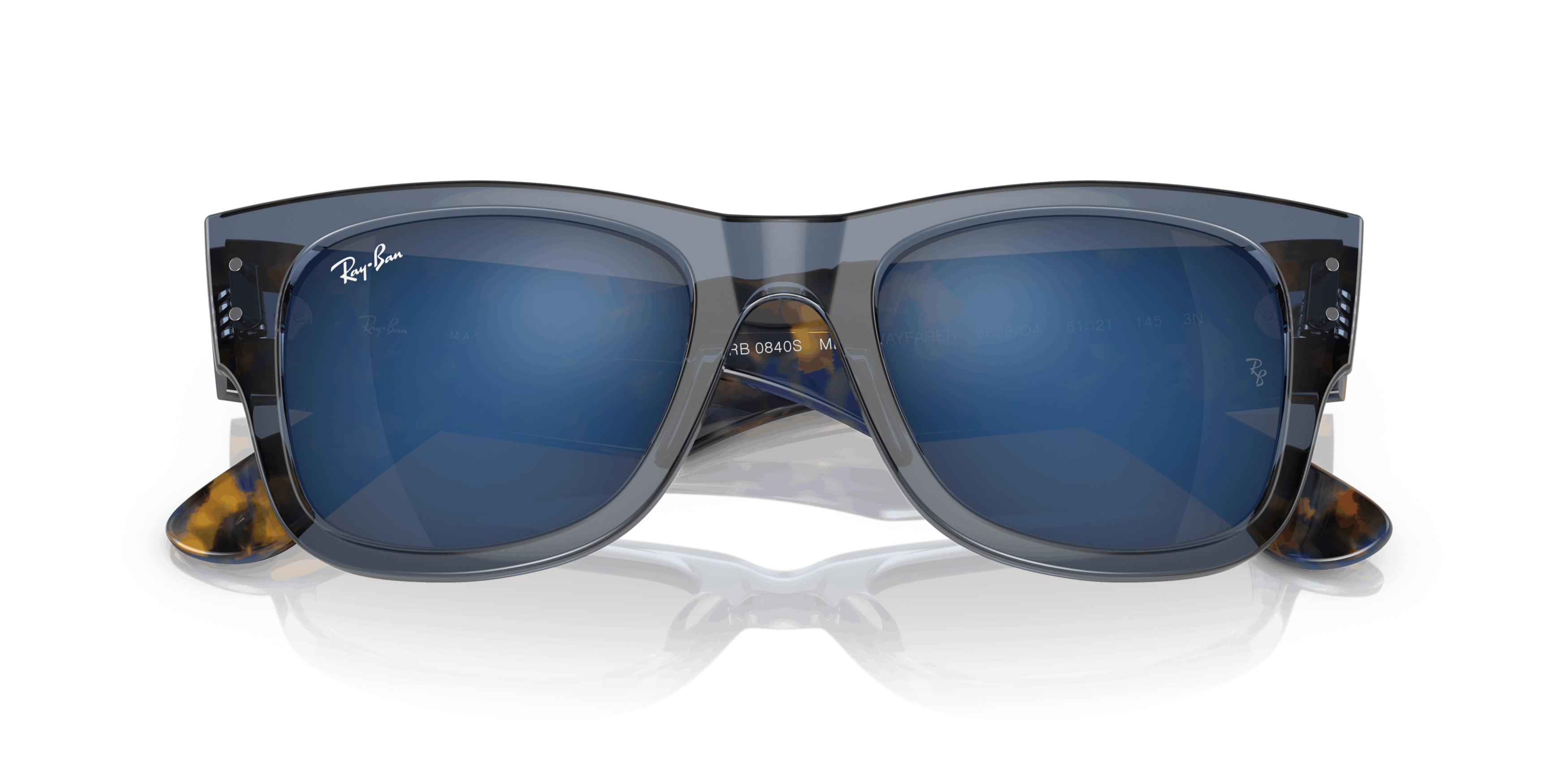 Folded, Ray-Ban MEGA WAYFARER RB0840S 6638O4