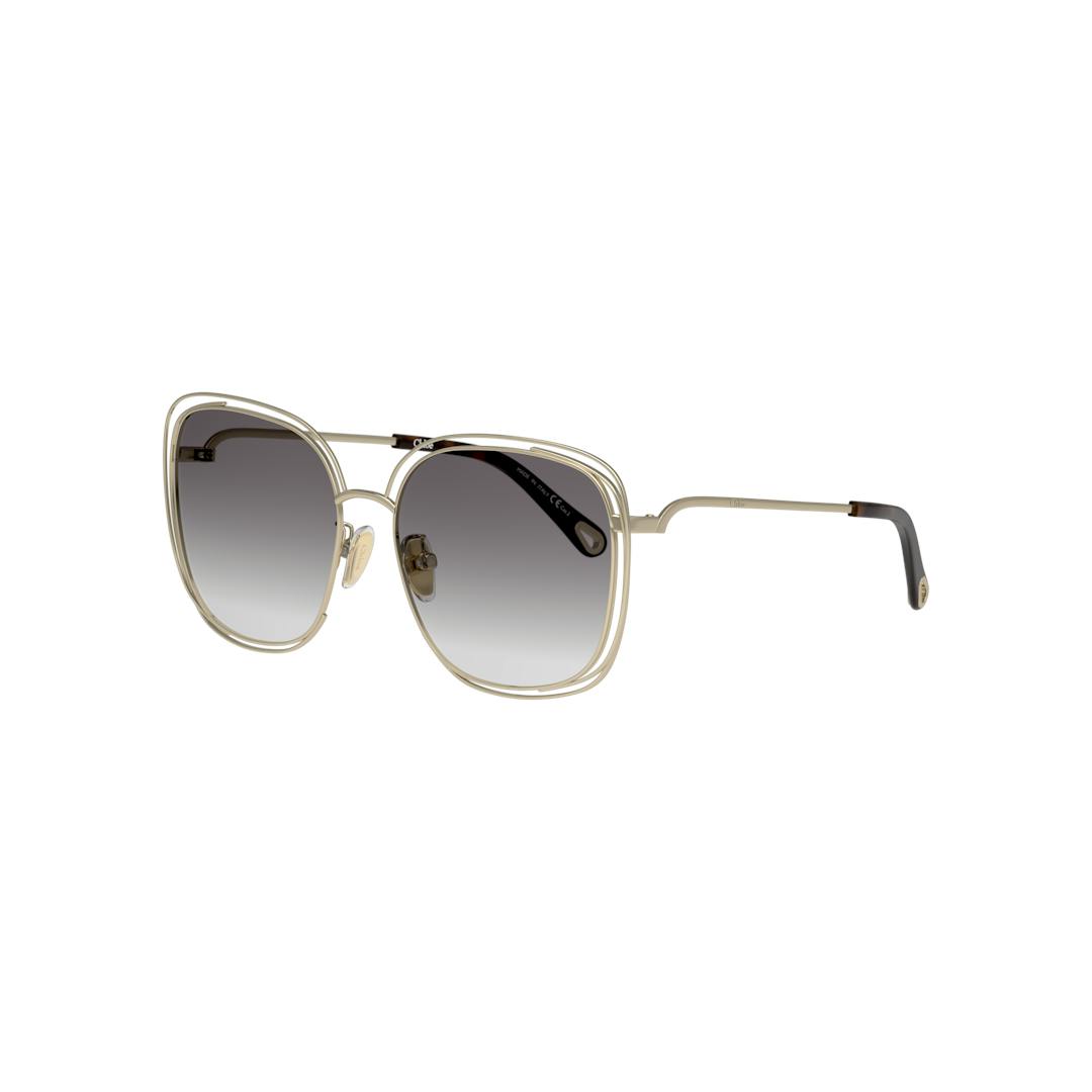 Chloe CH0077SK Lunettes de Soleil Femme - Carrée Doré Gris