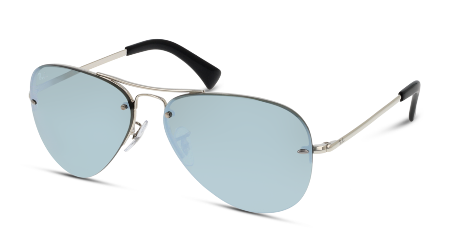 Angle_Left01 Ray-Ban Aviator Mirror RB3449 003/30 Zilver / Zilver