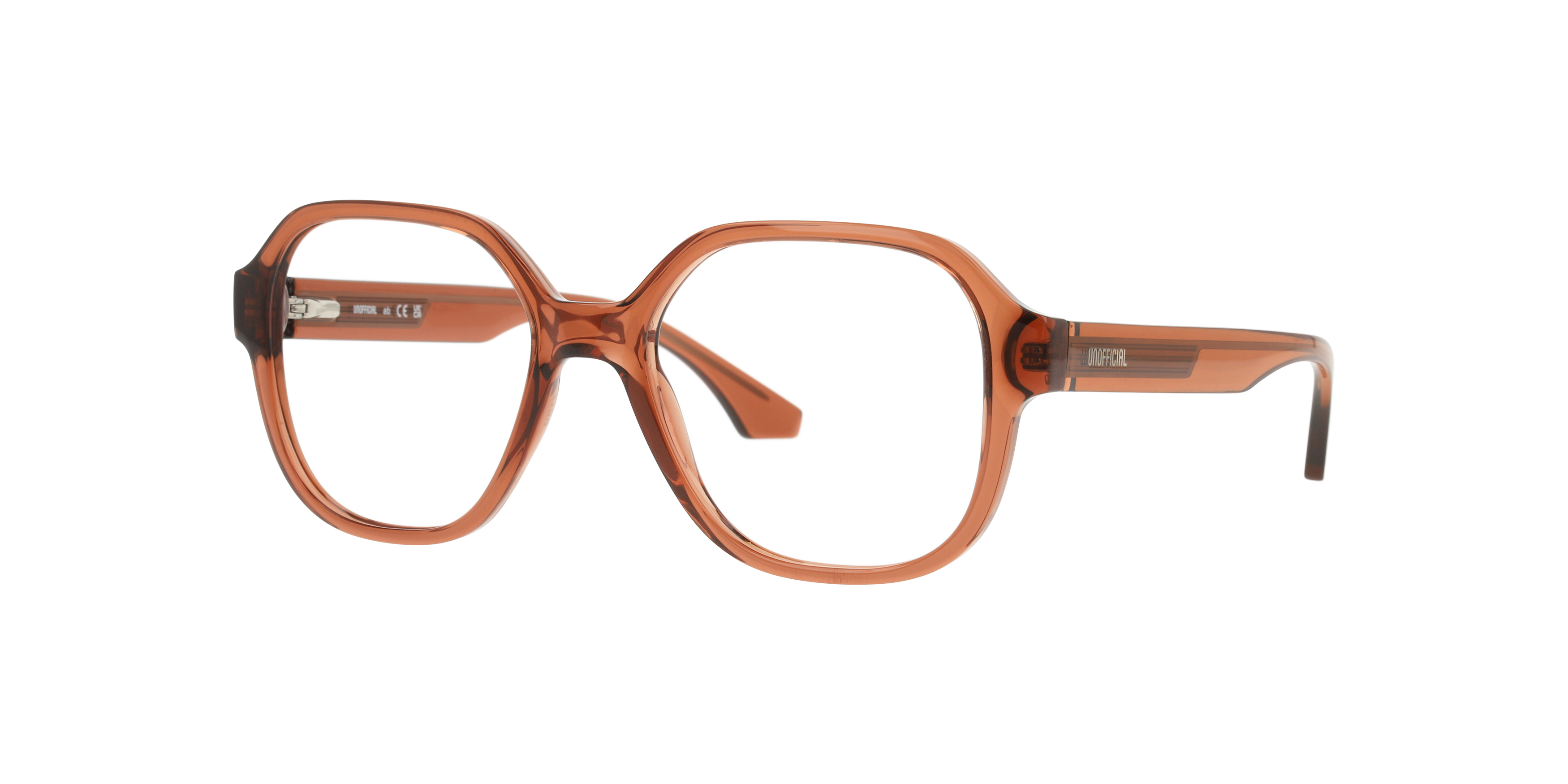 Angle_Left01 Unofficial UO3045 Glasses Transparent / Transparent, Brown