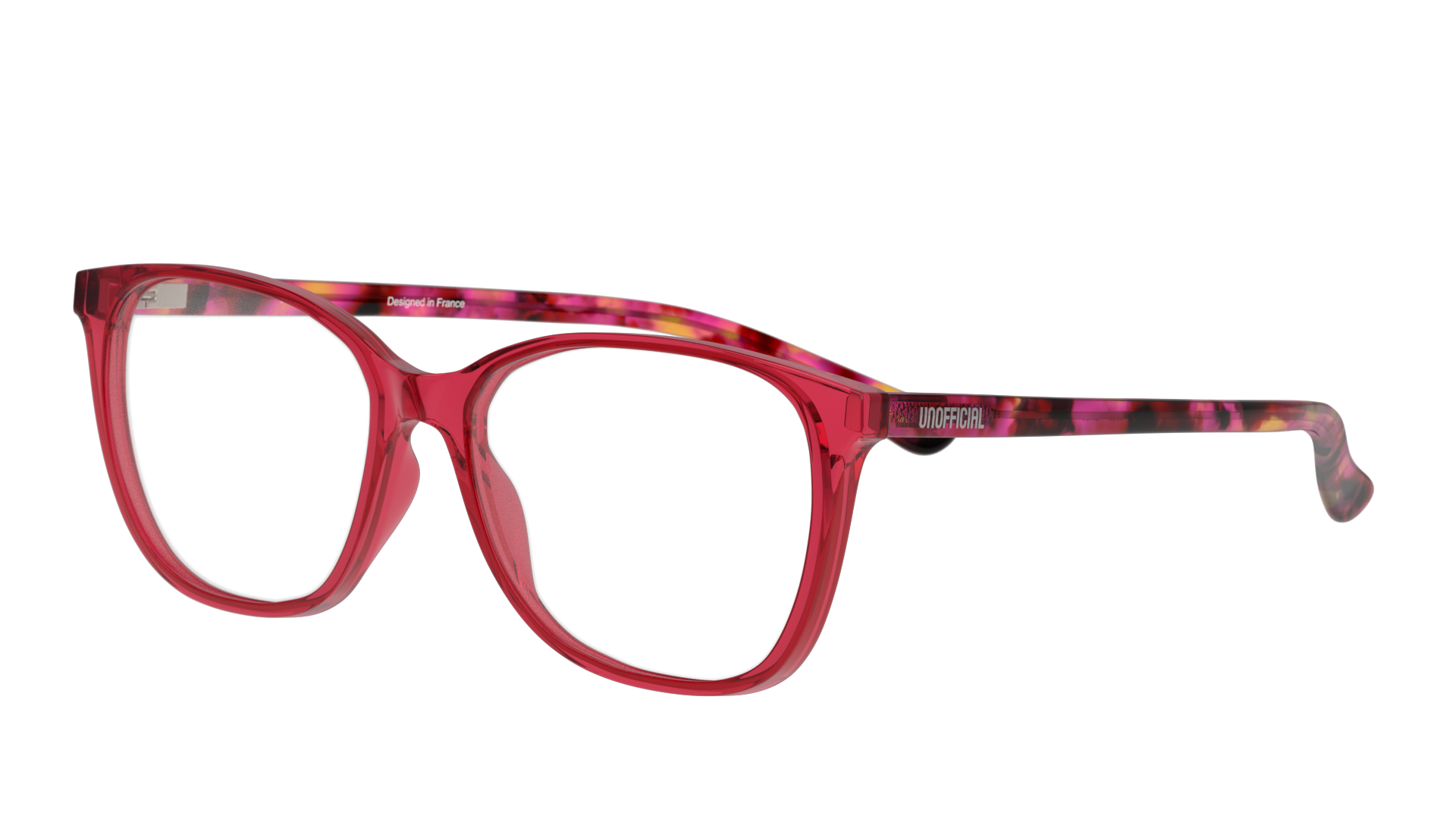 Angle_Left01 Unofficial UN OF0236 Children's Glasses Transparent / Pink