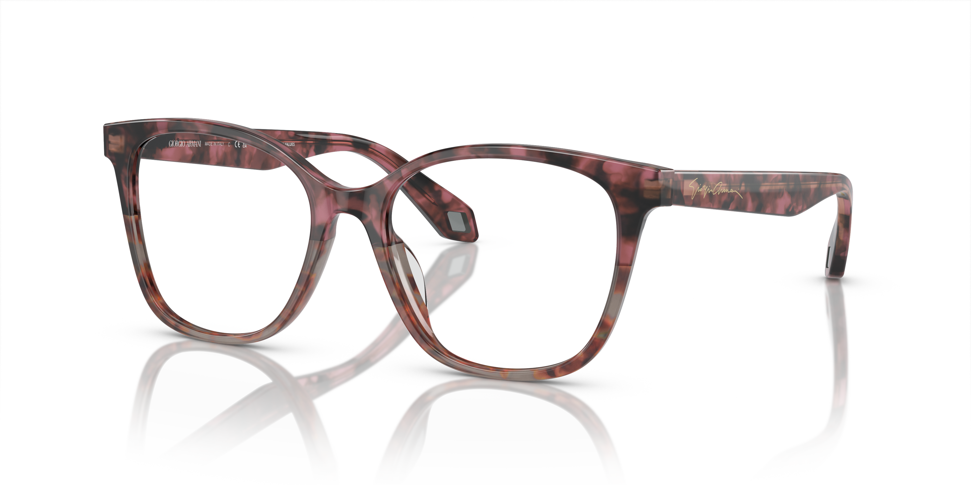 Angle_Left01 Giorgio Armani AR 7246U Glasses Transparent / Havana