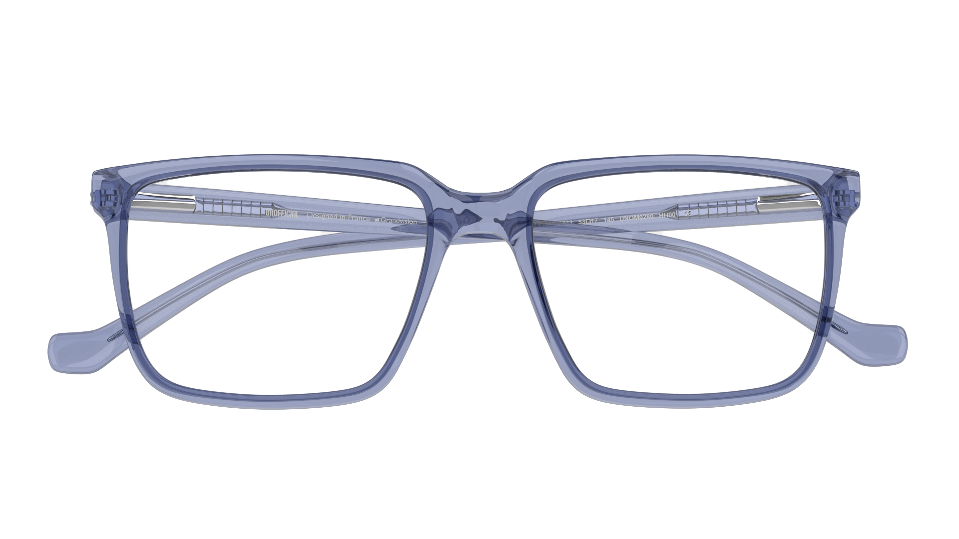 Folded Unofficial UNOM0280 Glasses Transparent / Transparent, Blue